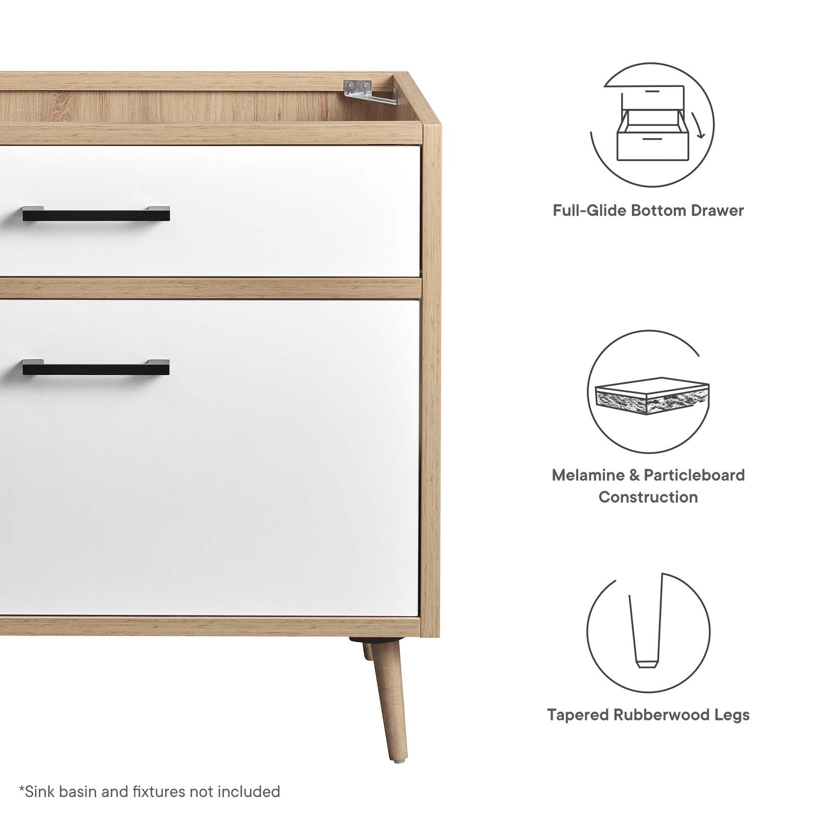 Maverick 36" Bathroom Vanity Cabinet - Sink Basin Not Included - East Shore Modern Home Furnishings