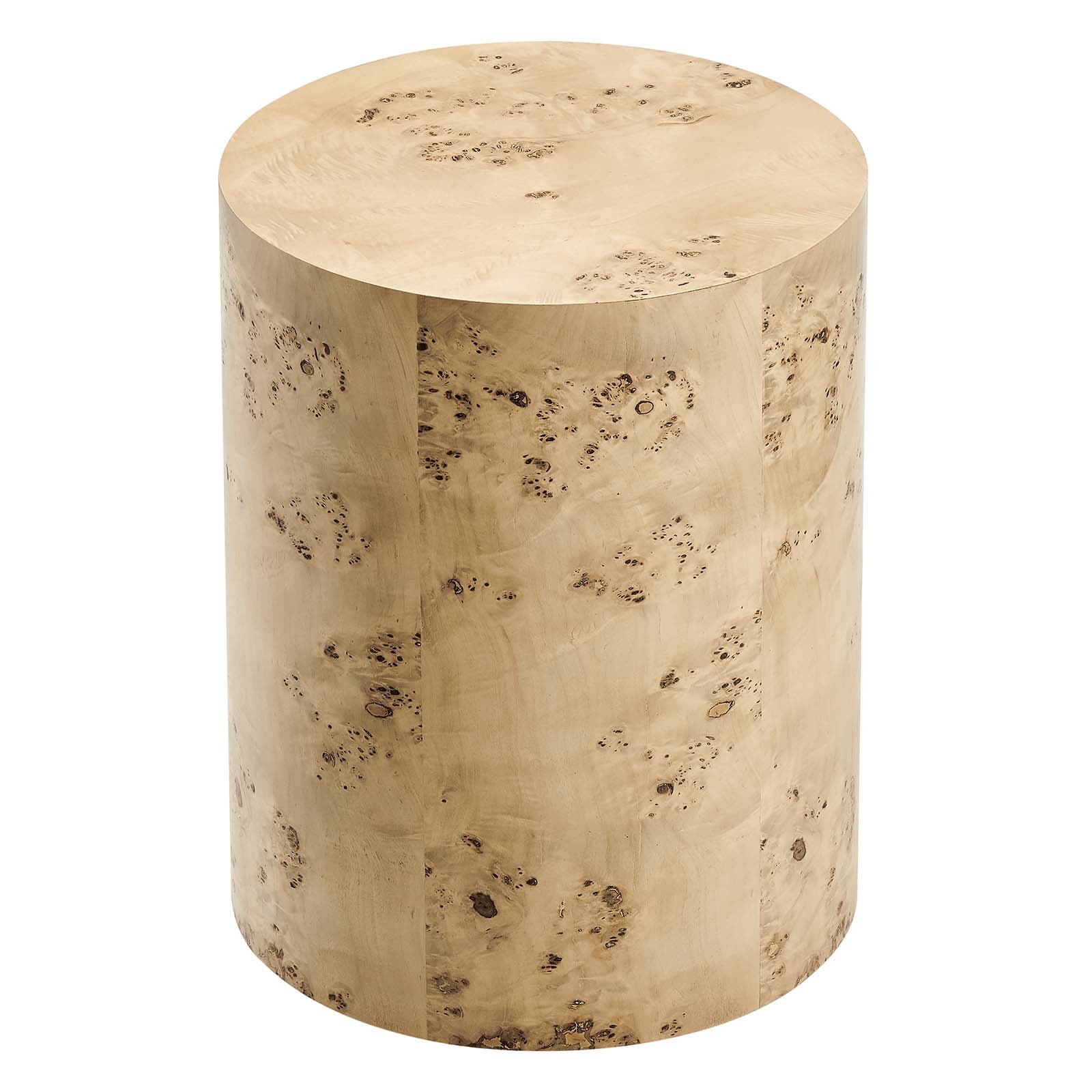 Cosmos 16" Round Burl Wood Side Table - East Shore Modern Home Furnishings