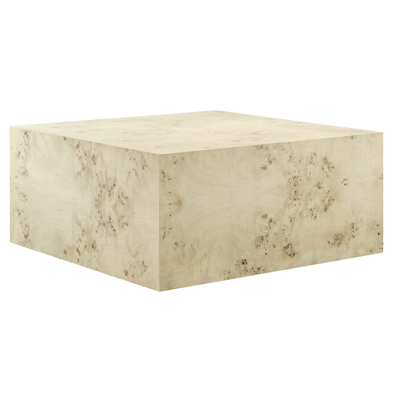 Cosmos 36" Square Burl Wood Coffee Table - East Shore Modern Home Furnishings