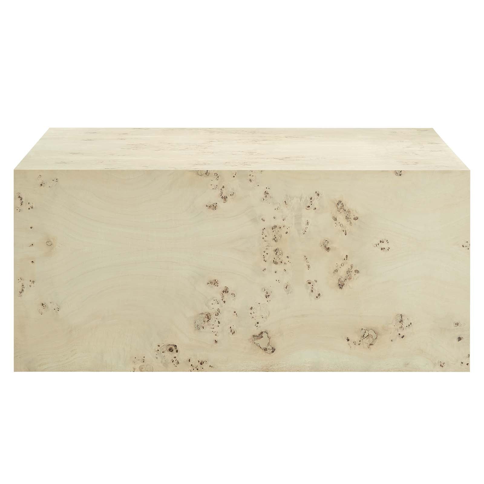 Cosmos 36" Square Burl Wood Coffee Table