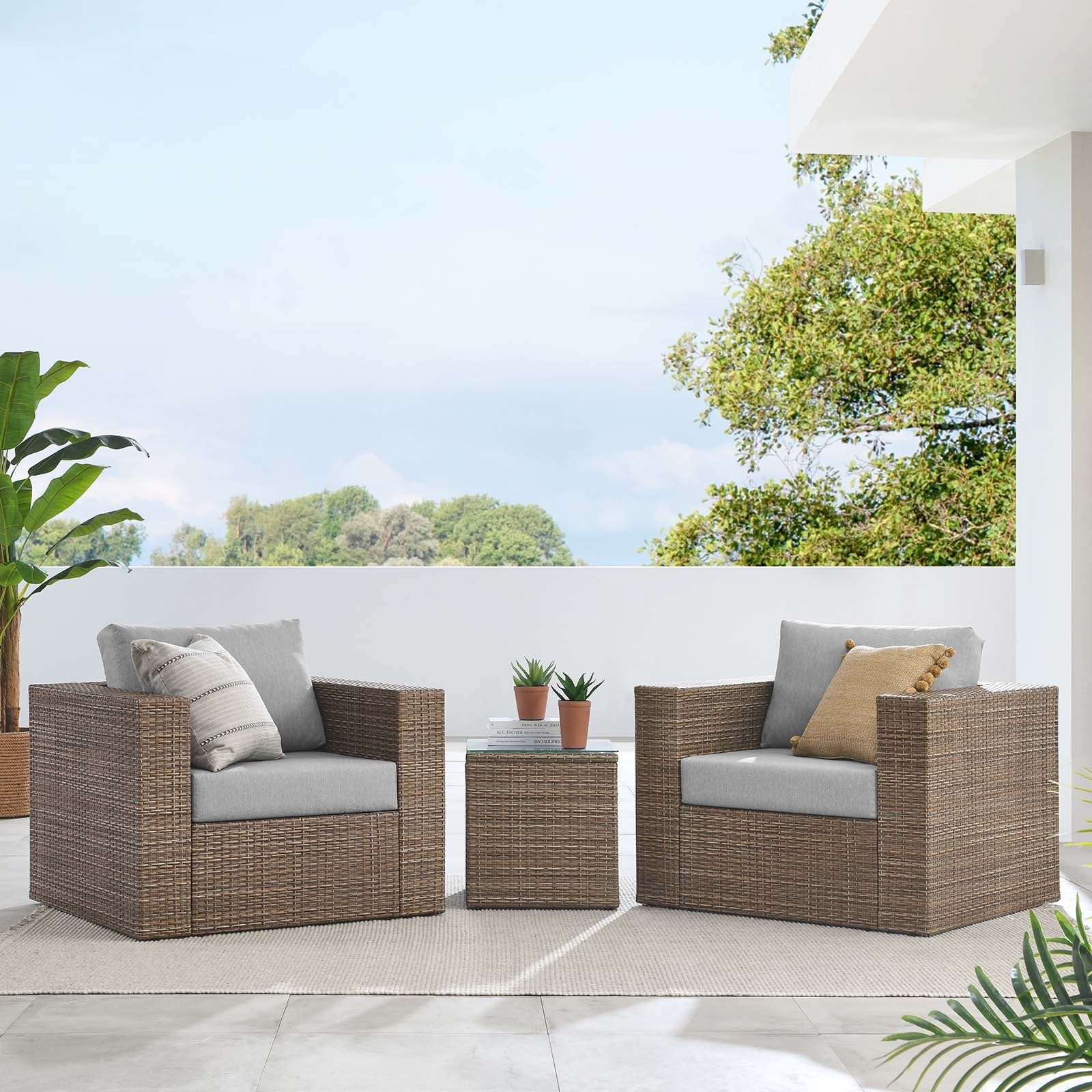 Convene Outdoor Patio Outdoor Patio 3-Piece Furniture Set - East Shore Modern Home Furnishings