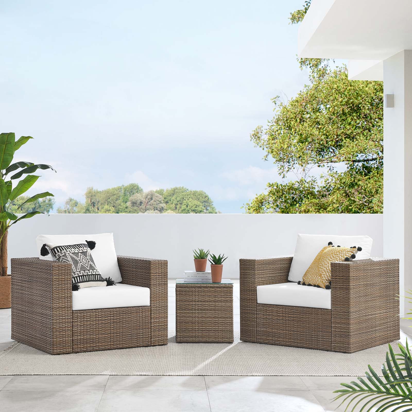 Convene Outdoor Patio Outdoor Patio 3-Piece Furniture Set - East Shore Modern Home Furnishings