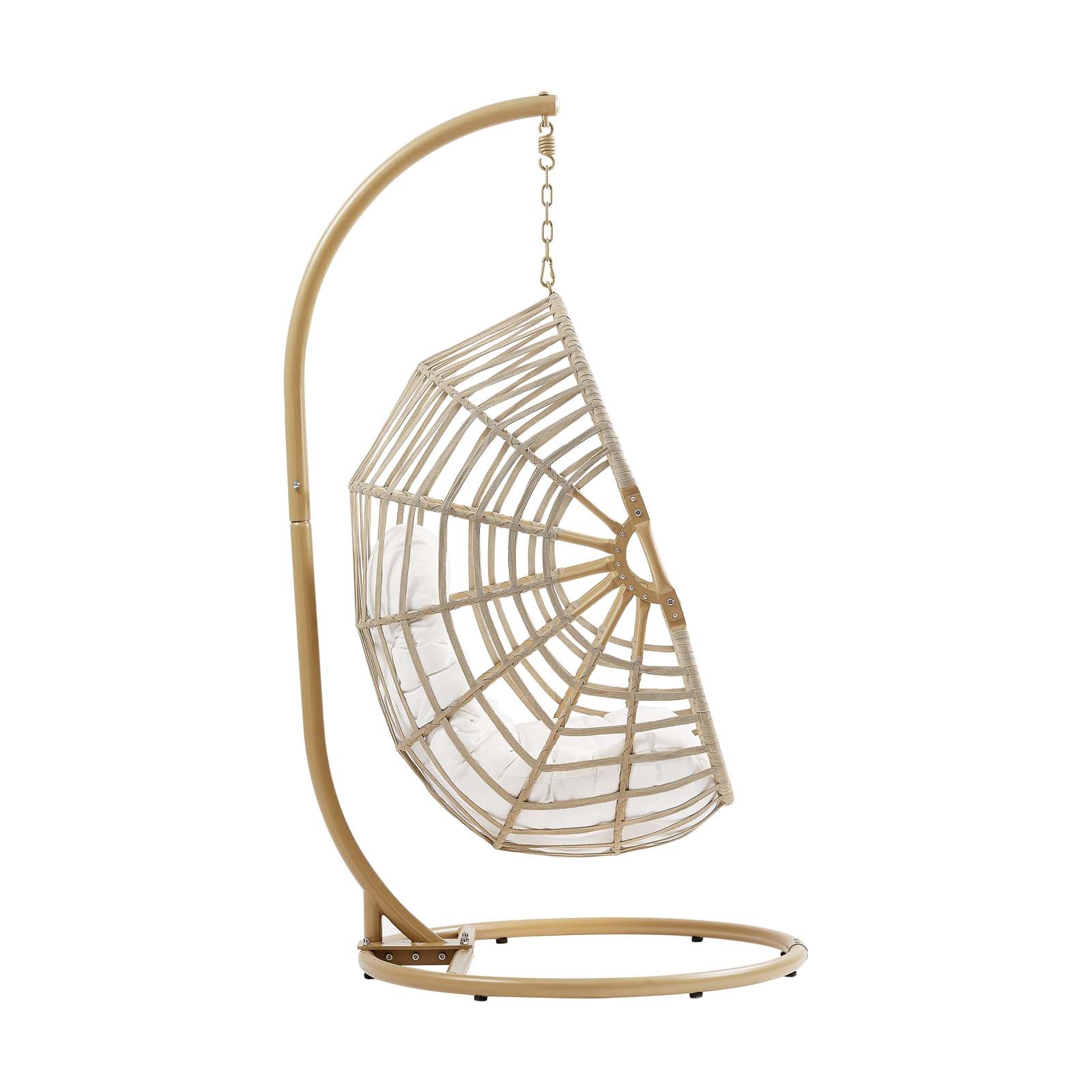 Amalie Wicker Rattan Outdoor Patio Rattan Swing Chair - East Shore Modern Home Furnishings