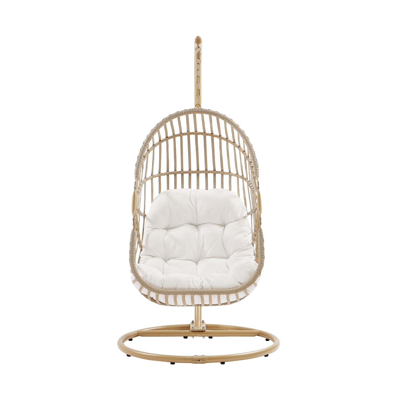 Amalie Wicker Rattan Outdoor Patio Rattan Swing Chair - East Shore Modern Home Furnishings