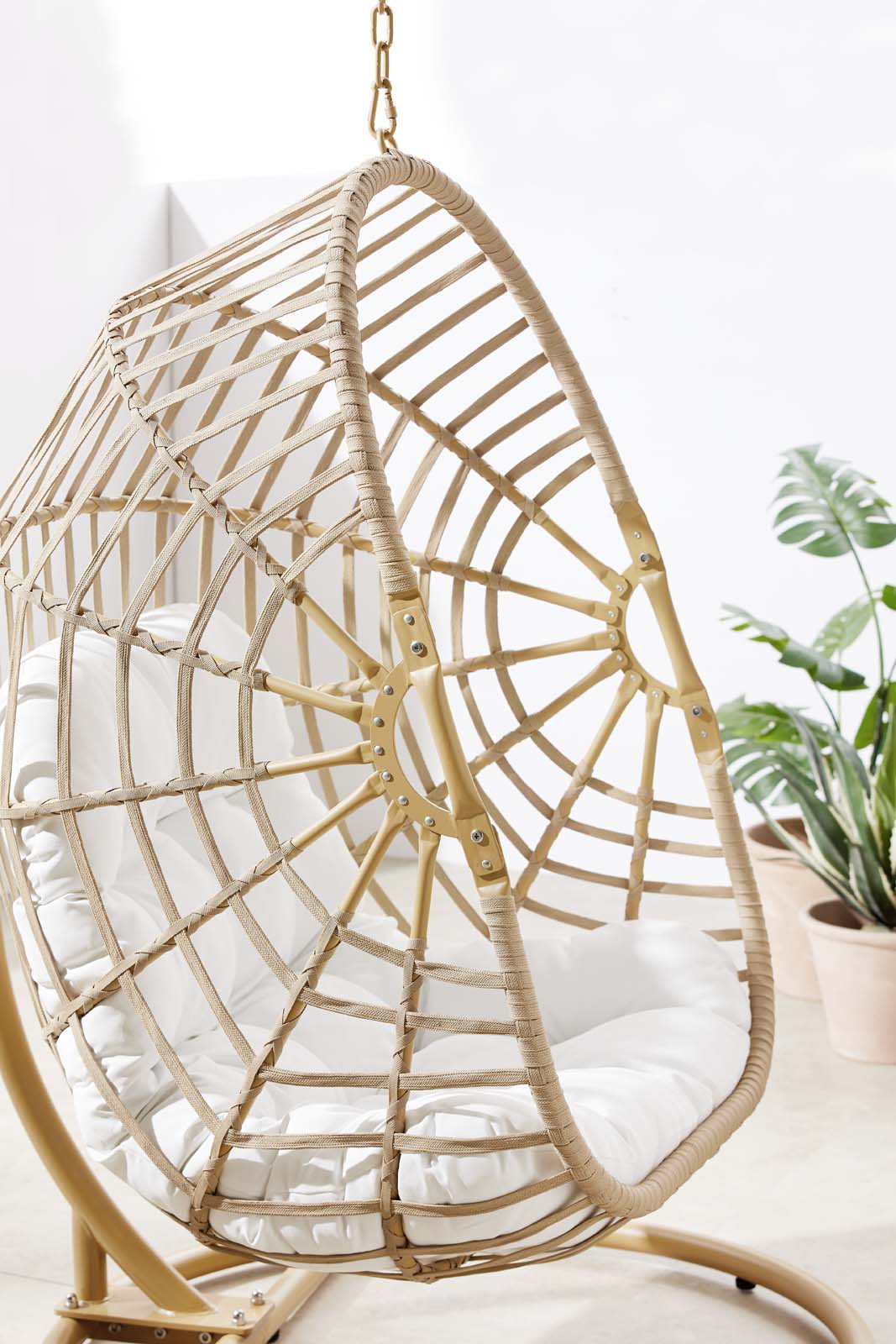 Amalie Wicker Rattan Outdoor Patio Rattan Swing Chair - East Shore Modern Home Furnishings