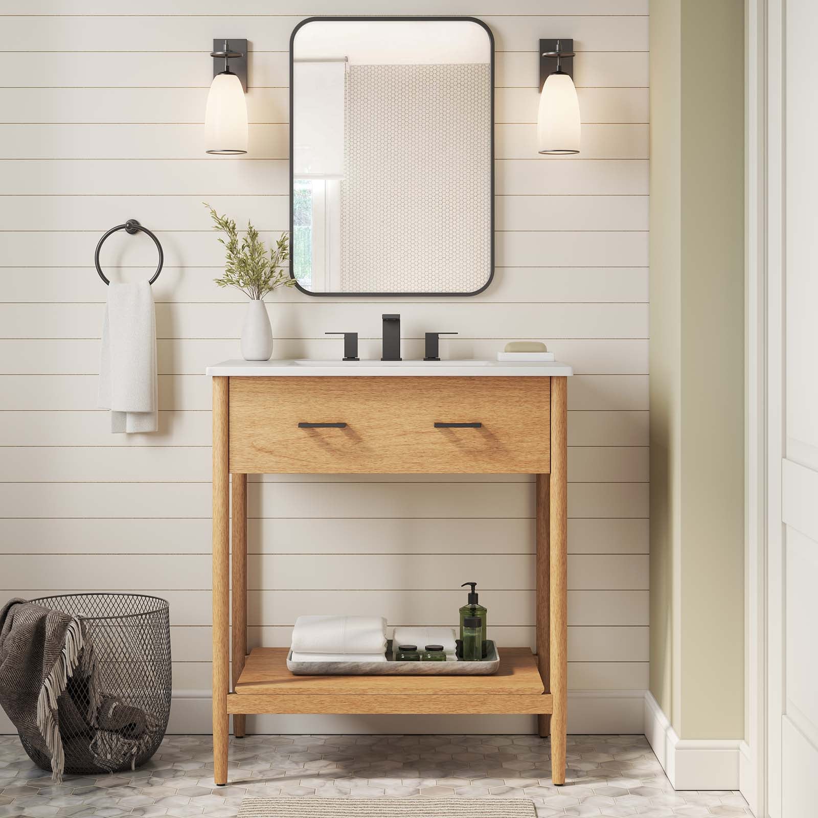Zaire 30" Bathroom Vanity Cabinet (Sink Basin Not Included)