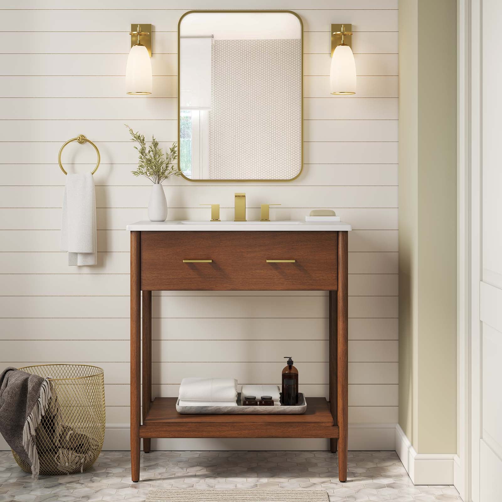 Zaire 30" Bathroom Vanity Cabinet (Sink Basin Not Included) - East Shore Modern Home Furnishings