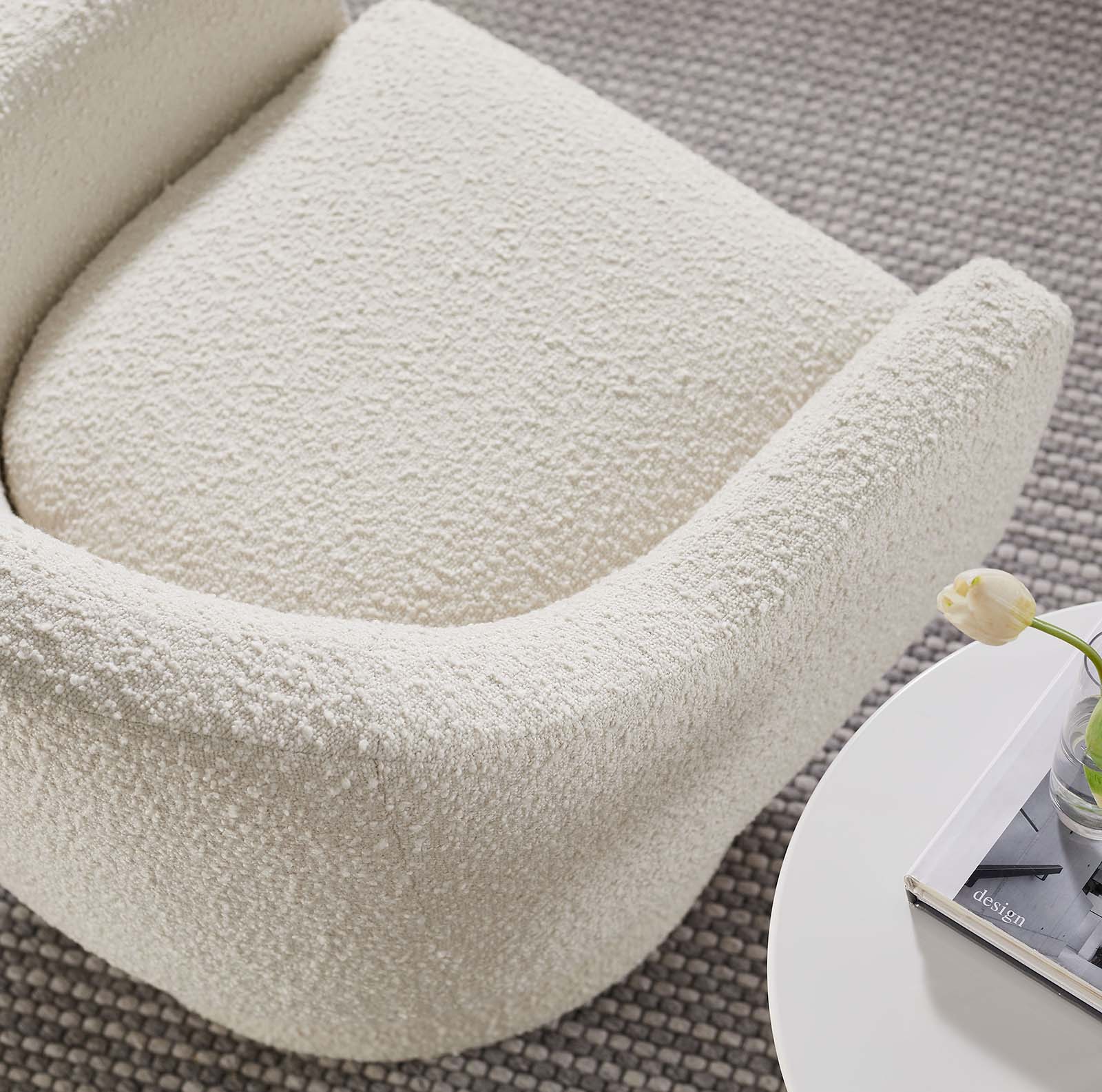 Astral Boucle Fabric Swivel Chair - East Shore Modern Home Furnishings