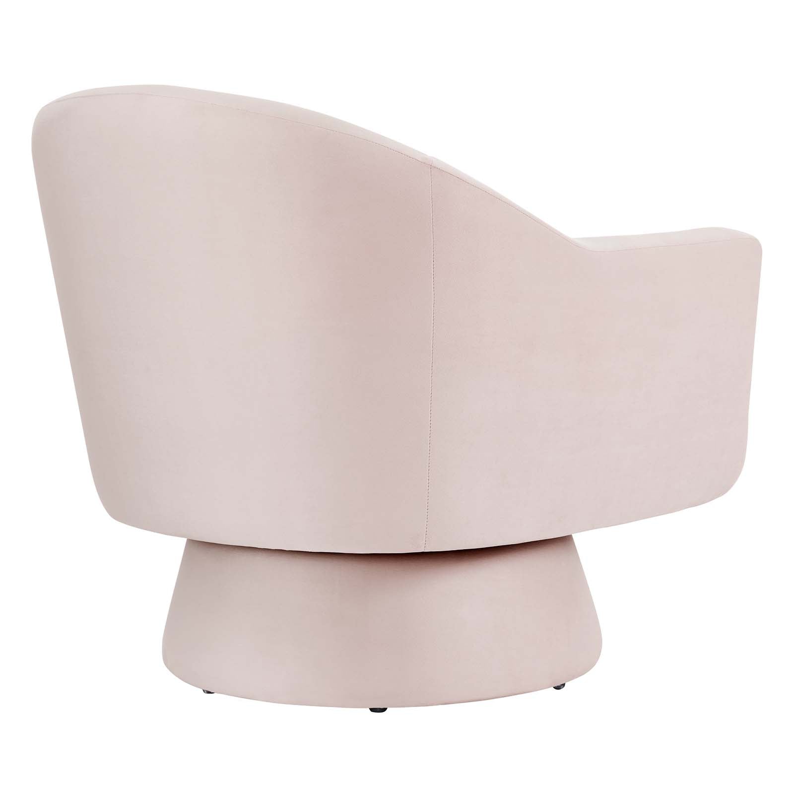 Astral Performance Velvet Fabric and Wood Swivel Chair - East Shore Modern Home Furnishings