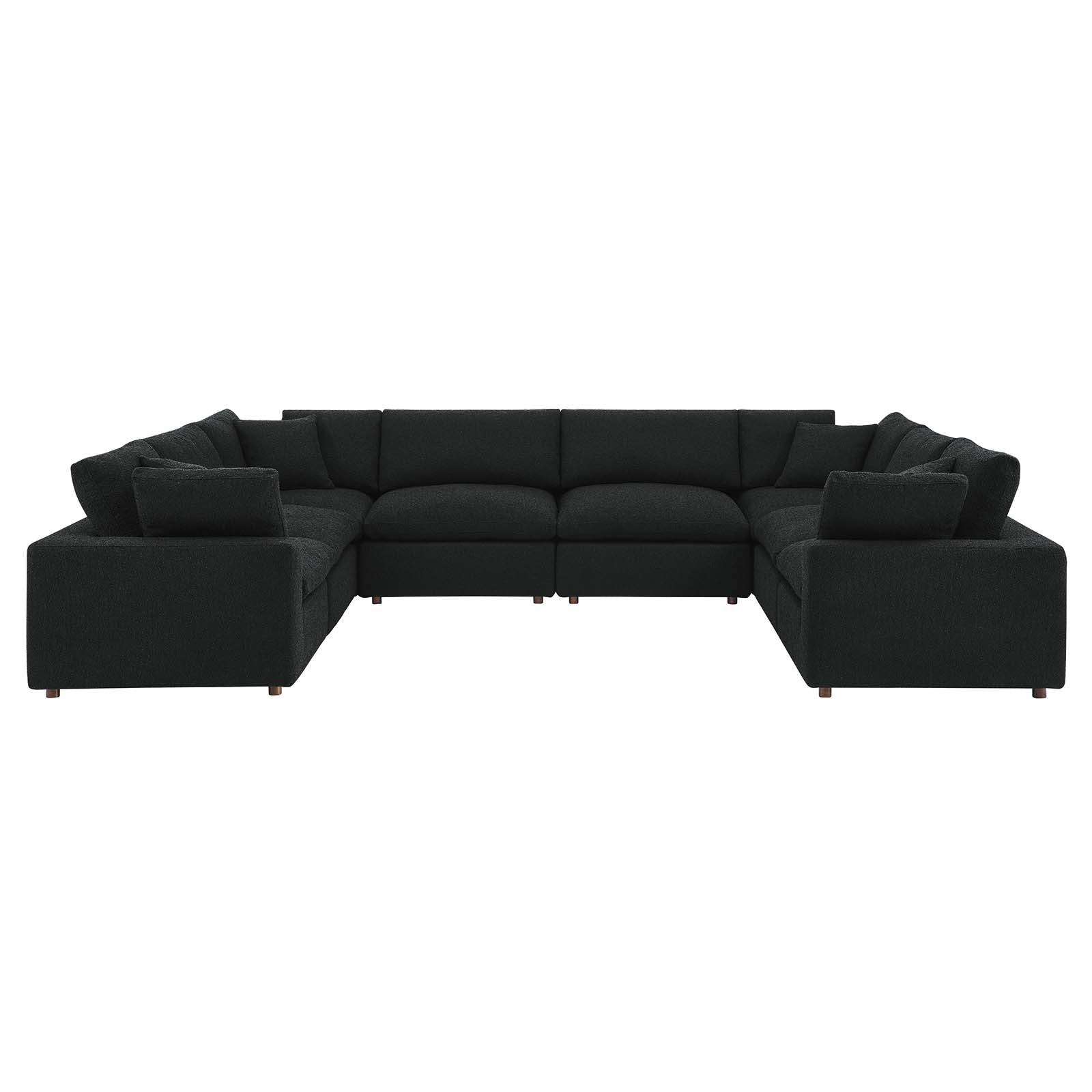 Commix Down Filled Overstuffed Boucle Fabric 8-Piece Sectional Sofa - East Shore Modern Home Furnishings