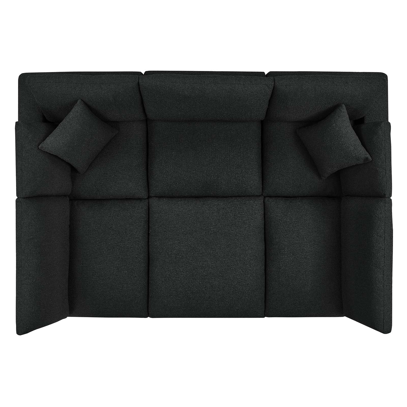Commix Down Filled Overstuffed Boucle Fabric 6-Piece Sectional Sofa - East Shore Modern Home Furnishings