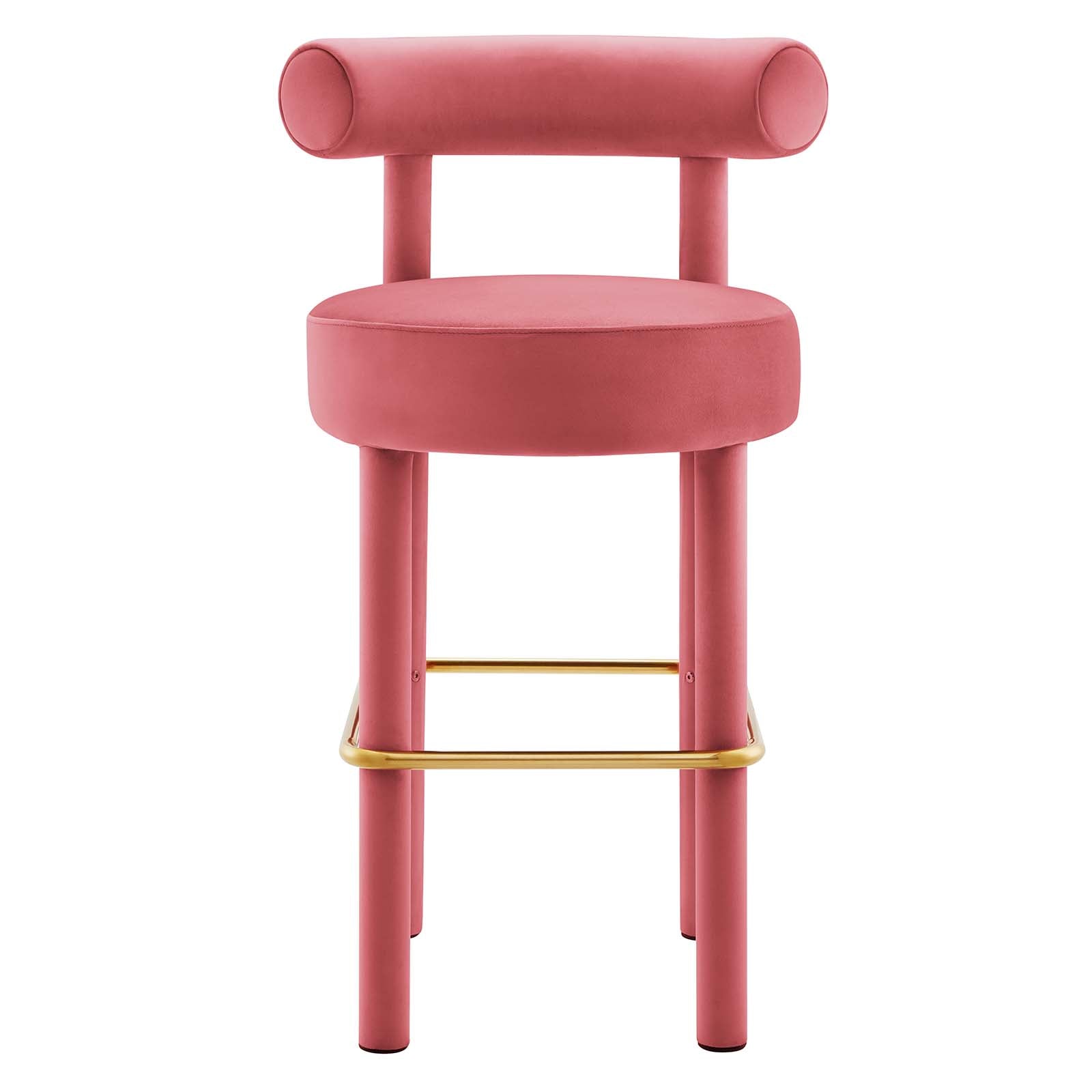 Toulouse Performance Velvet Bar Stool - East Shore Modern Home Furnishings