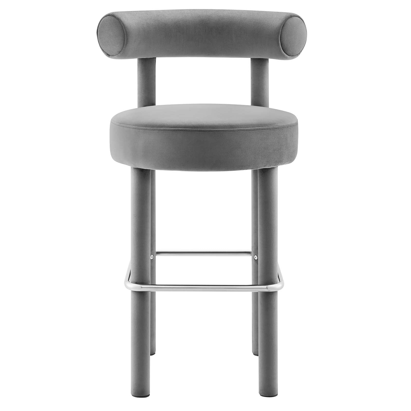 Toulouse Performance Velvet Bar Stool - East Shore Modern Home Furnishings