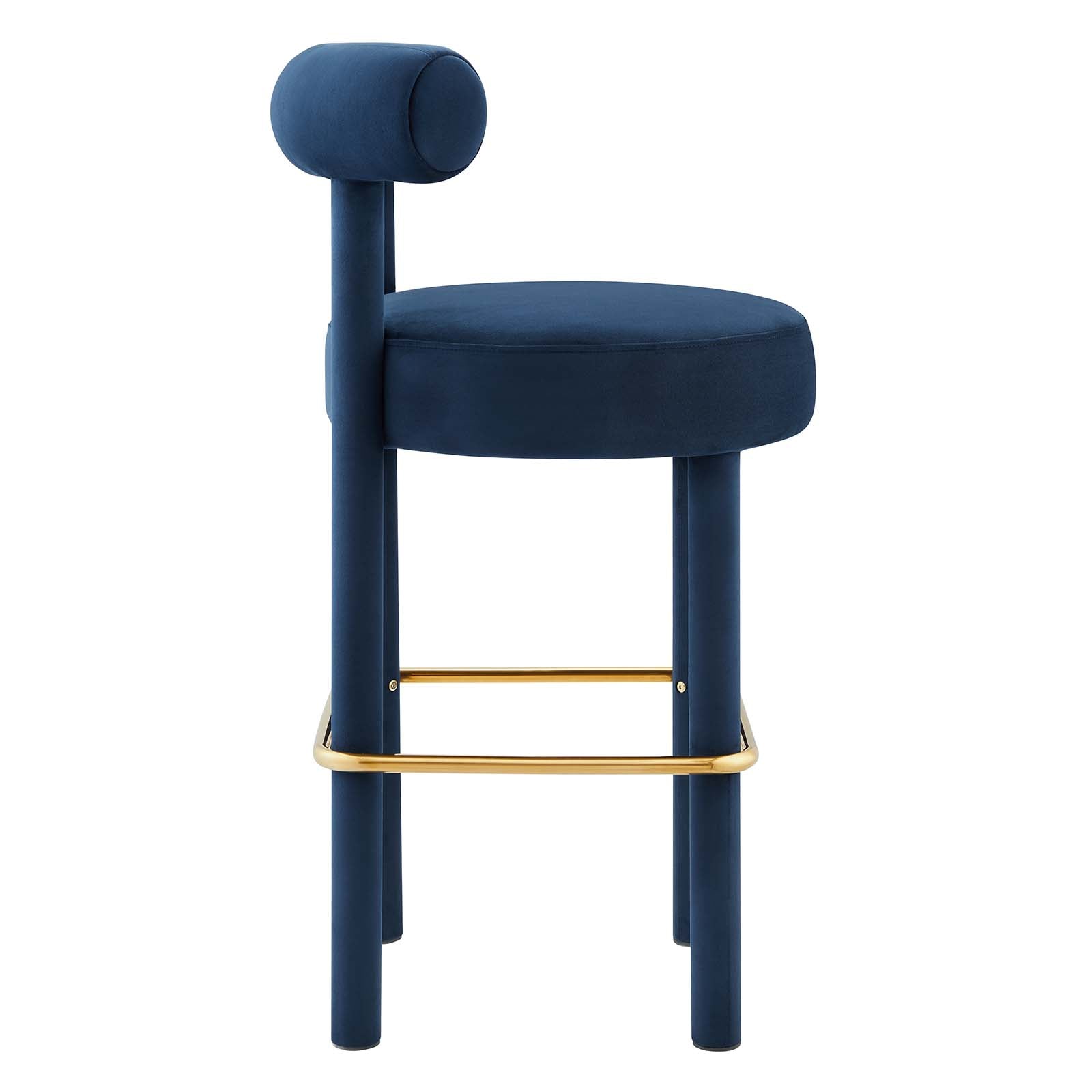 Toulouse Performance Velvet Bar Stool - East Shore Modern Home Furnishings
