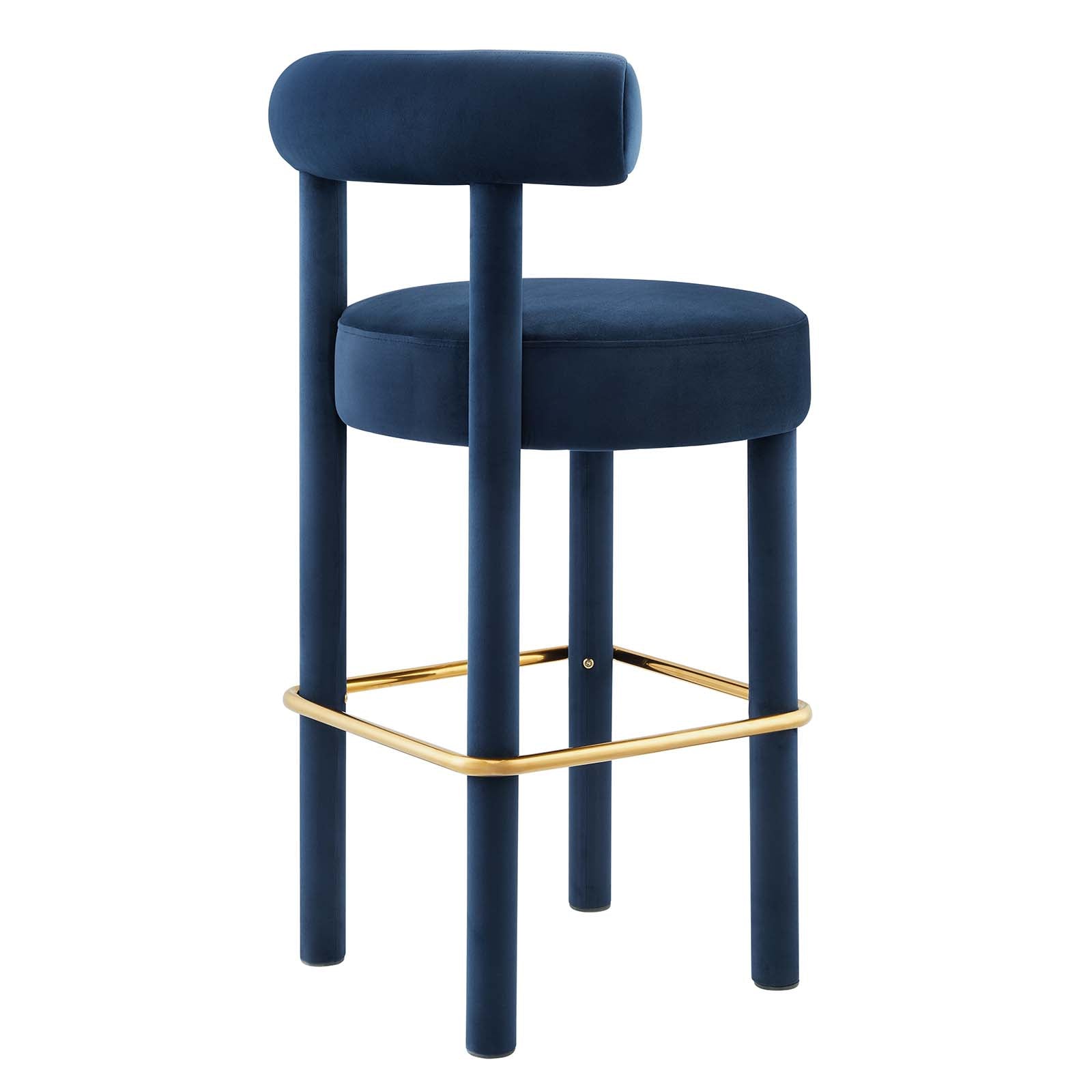 Toulouse Performance Velvet Bar Stool - East Shore Modern Home Furnishings