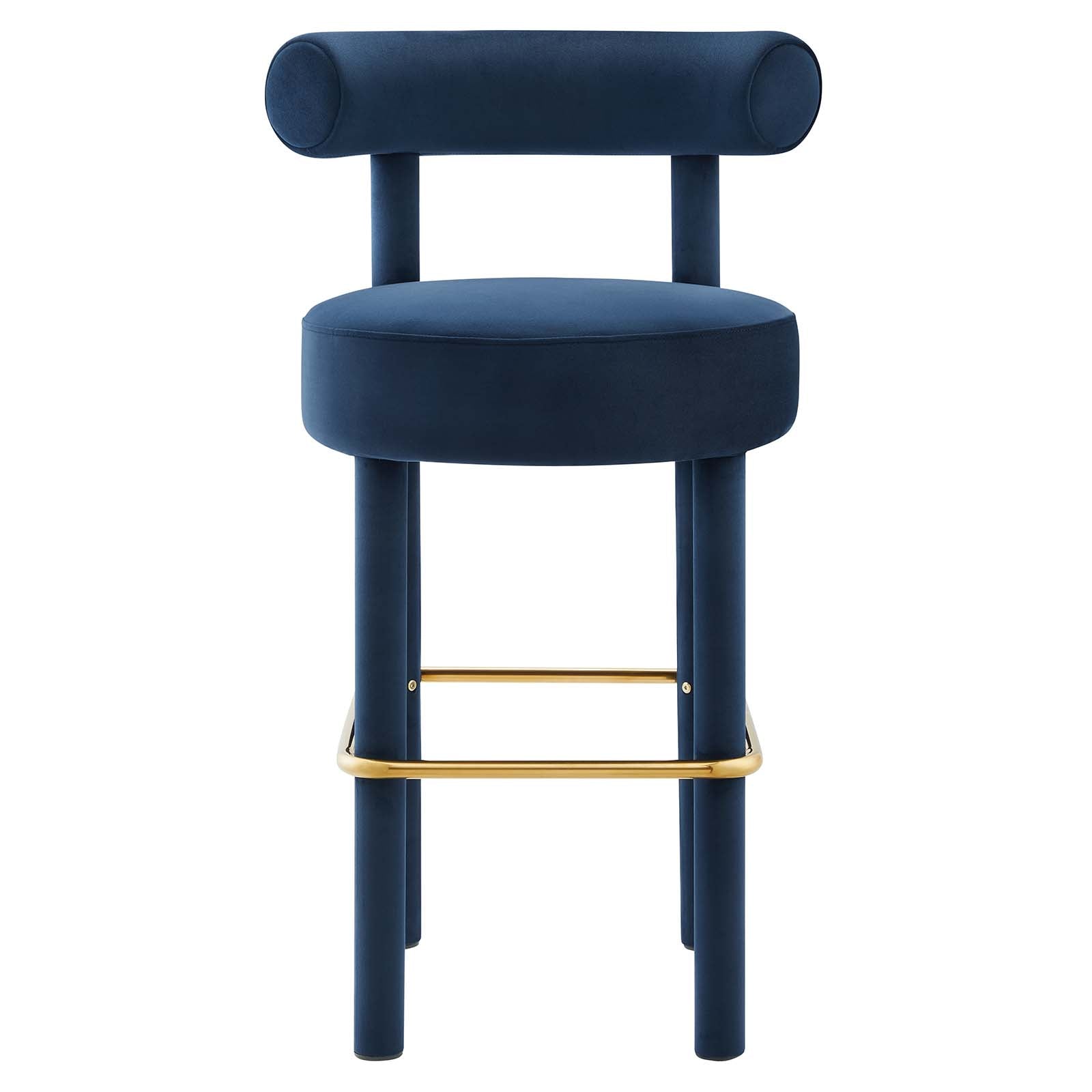 Toulouse Performance Velvet Bar Stool - East Shore Modern Home Furnishings