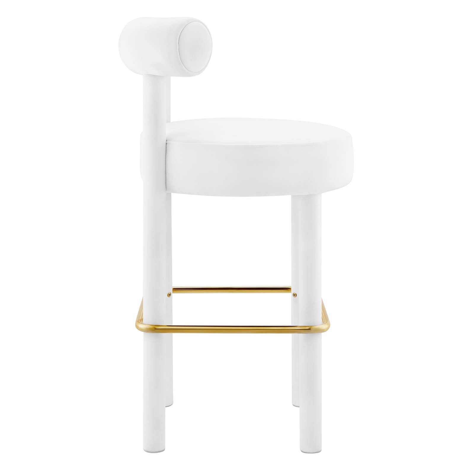 Toulouse Performance Velvet Bar Stool - East Shore Modern Home Furnishings