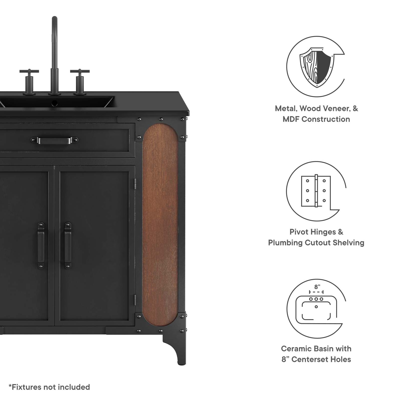 Steamforge 36" Bathroom Vanity - East Shore Modern Home Furnishings