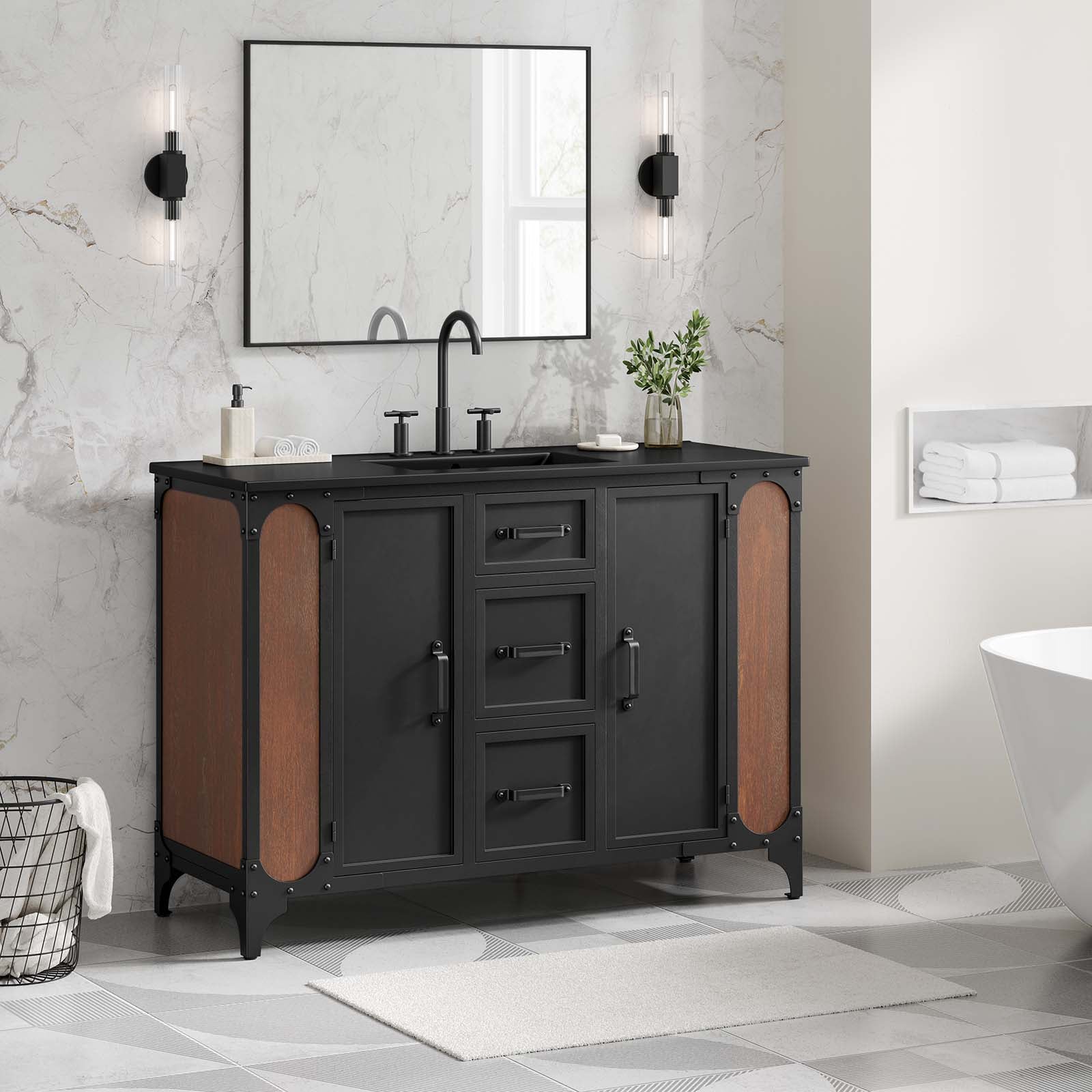 Steamforge 48" Single Sink Bathroom Vanity - East Shore Modern Home Furnishings