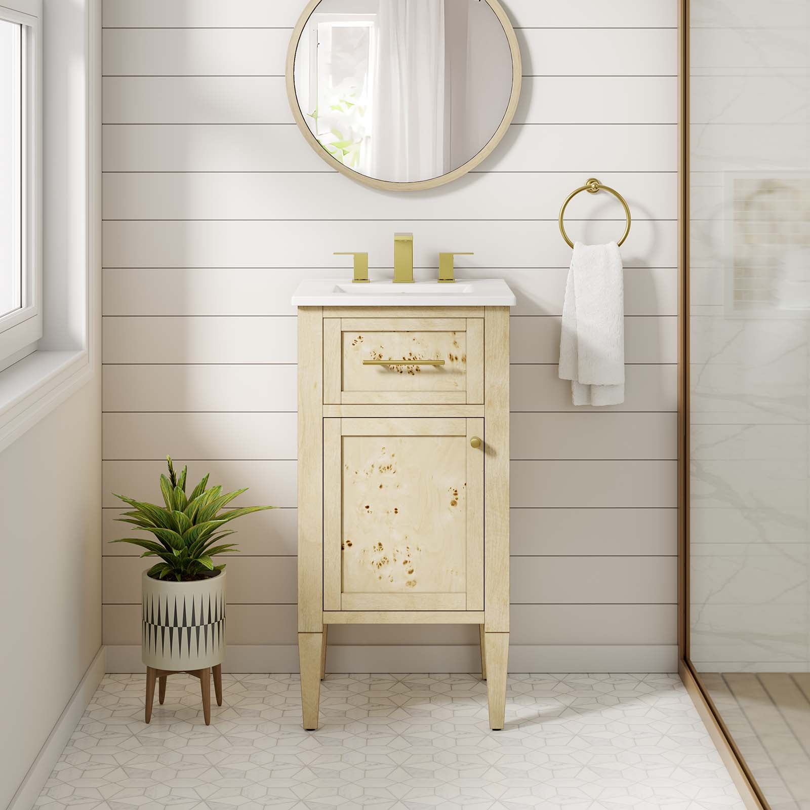 One - Elysian 18" Wood Bathroom Vanity