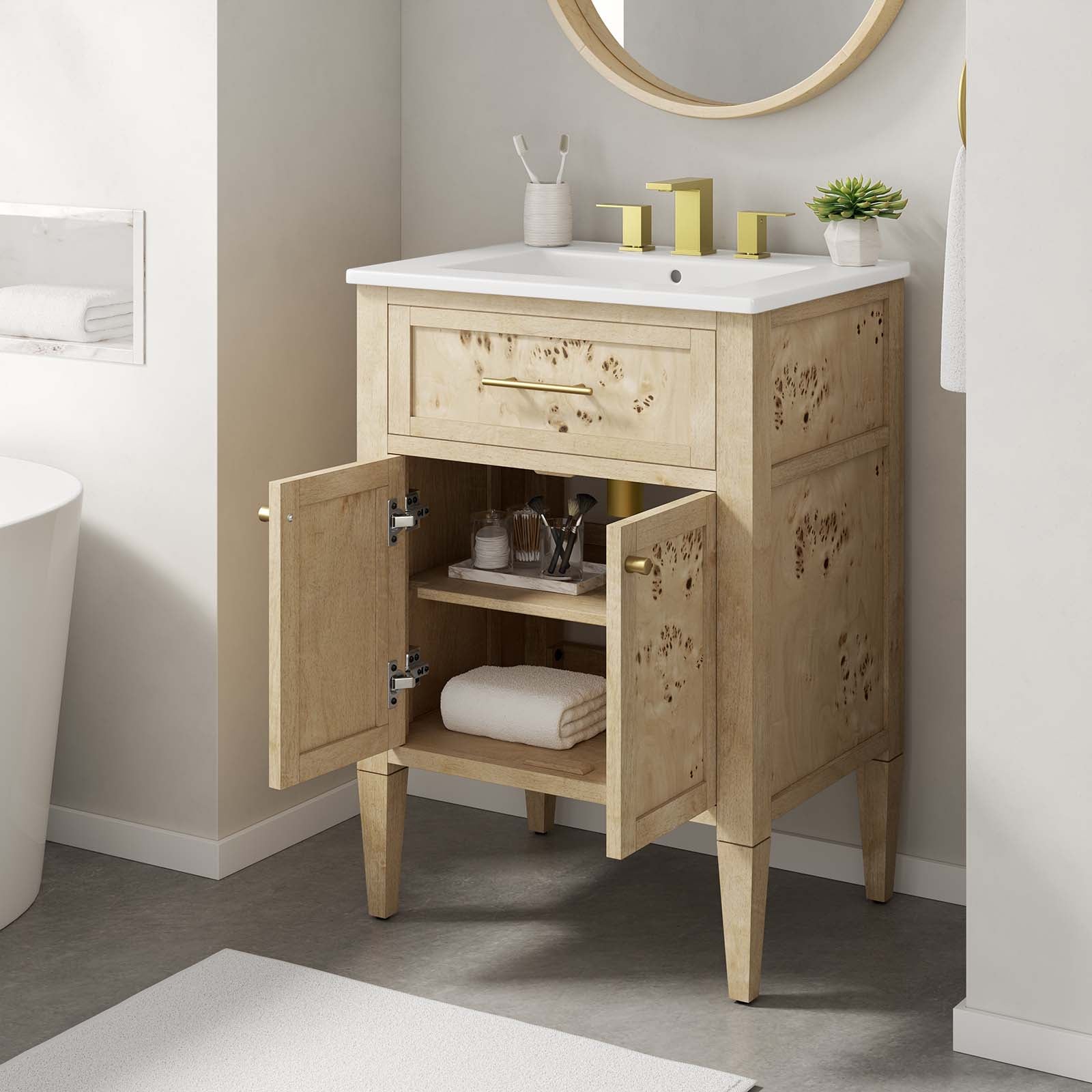 One - Elysian 24" Wood Bathroom Vanity