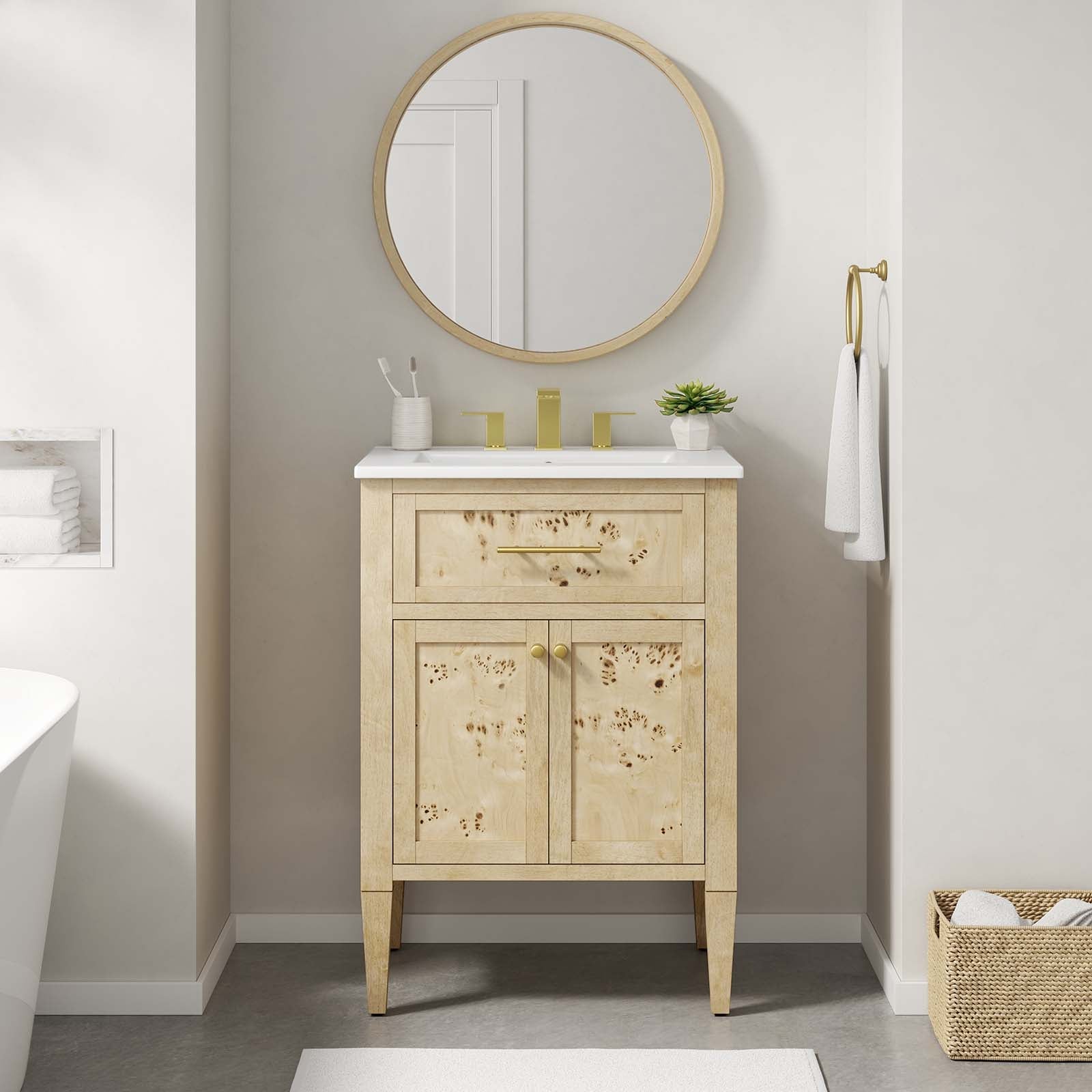 One - Elysian 24" Wood Bathroom Vanity