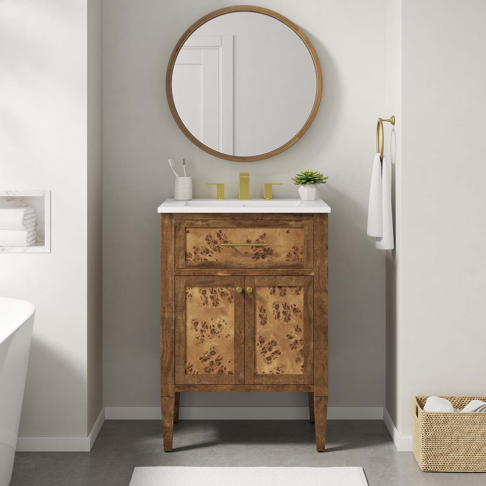 One - Elysian 24" Wood Bathroom Vanity