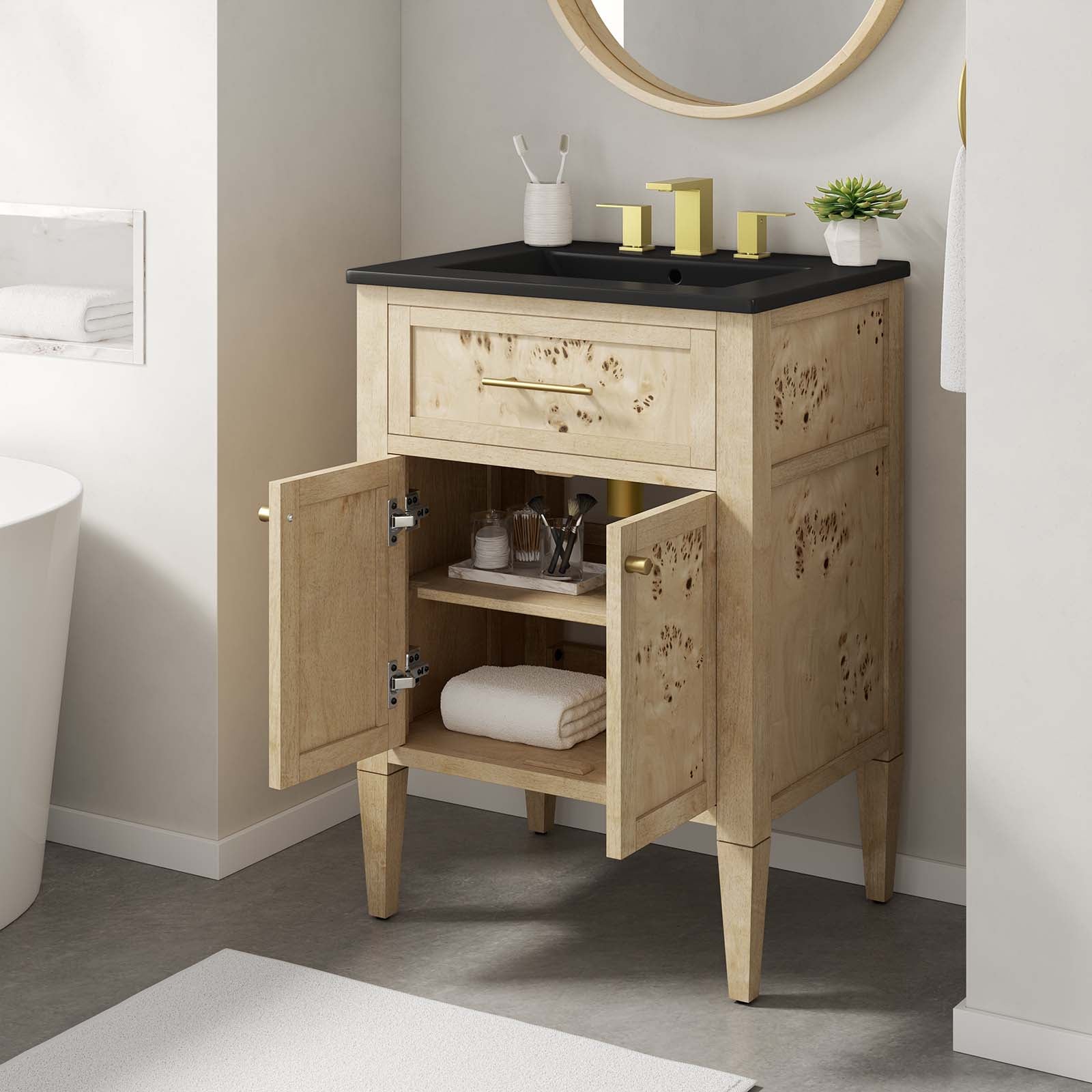 One - Elysian 24" Wood Bathroom Vanity