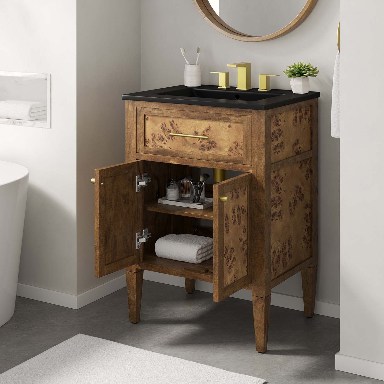 One - Elysian 24" Wood Bathroom Vanity