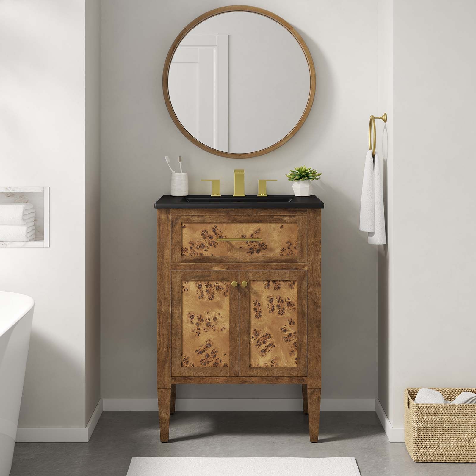 One - Elysian 24" Wood Bathroom Vanity