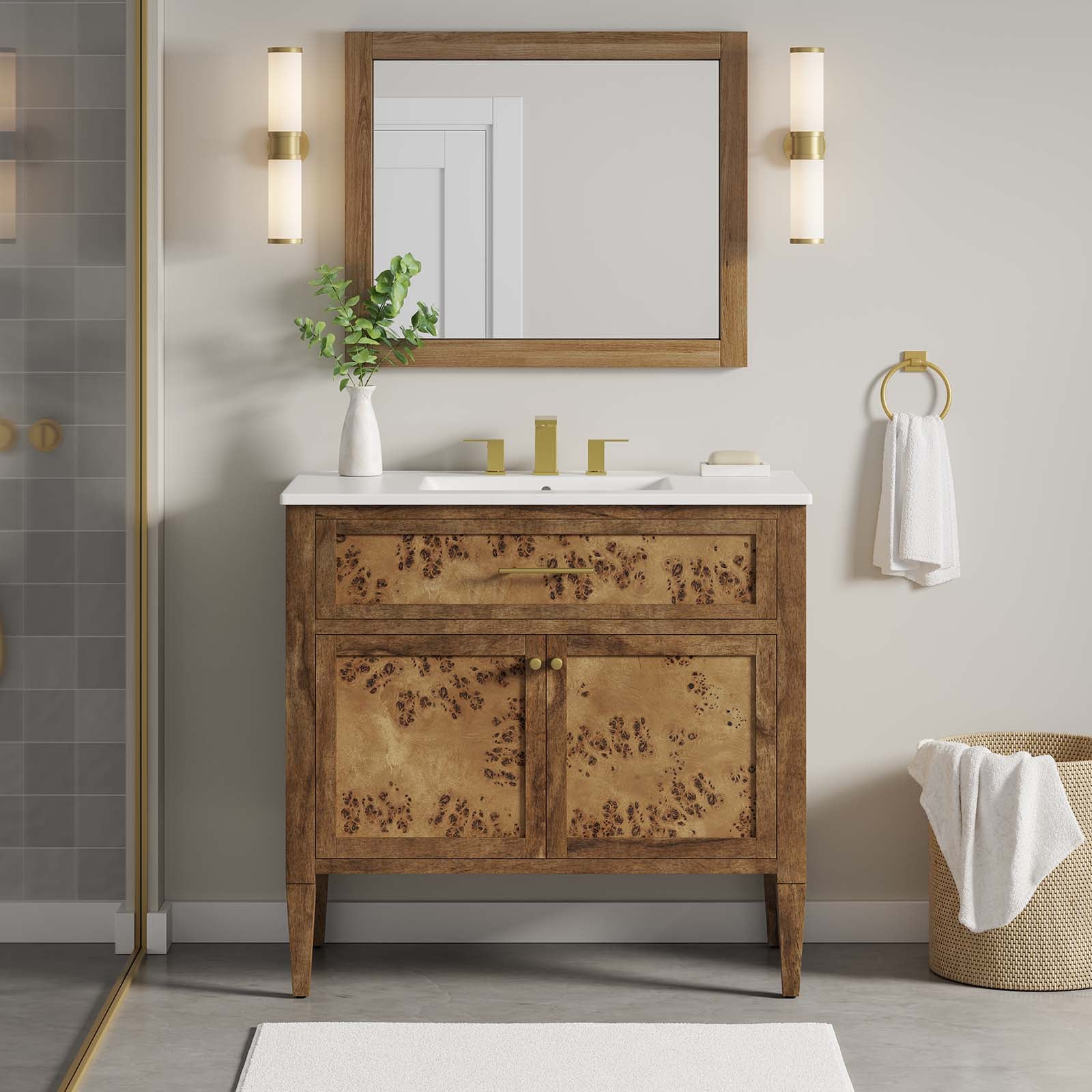 One - Elysian 36" Wood Bathroom Vanity