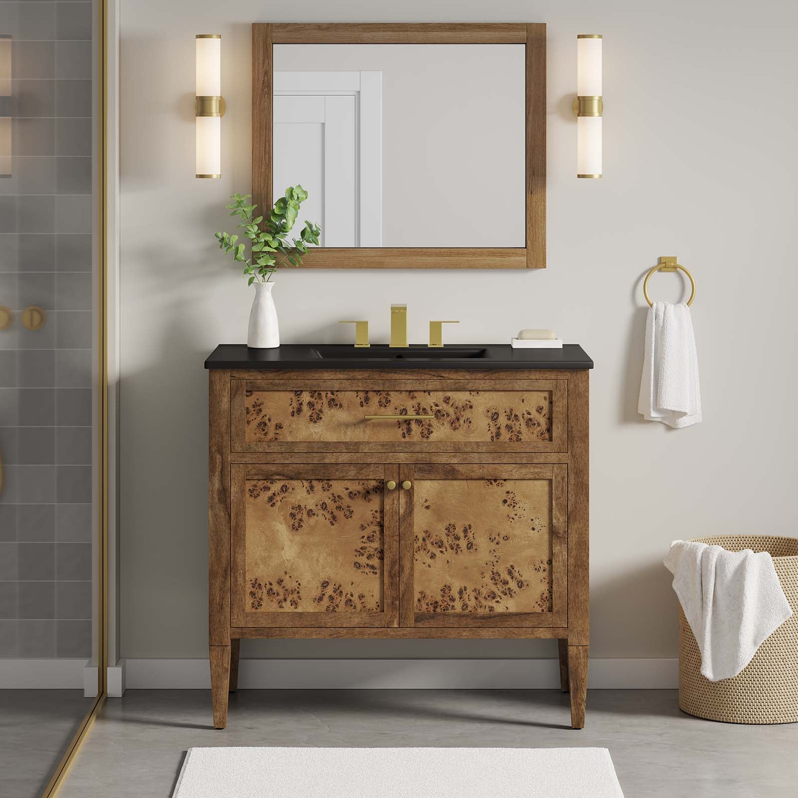 One - Elysian 36" Wood Bathroom Vanity