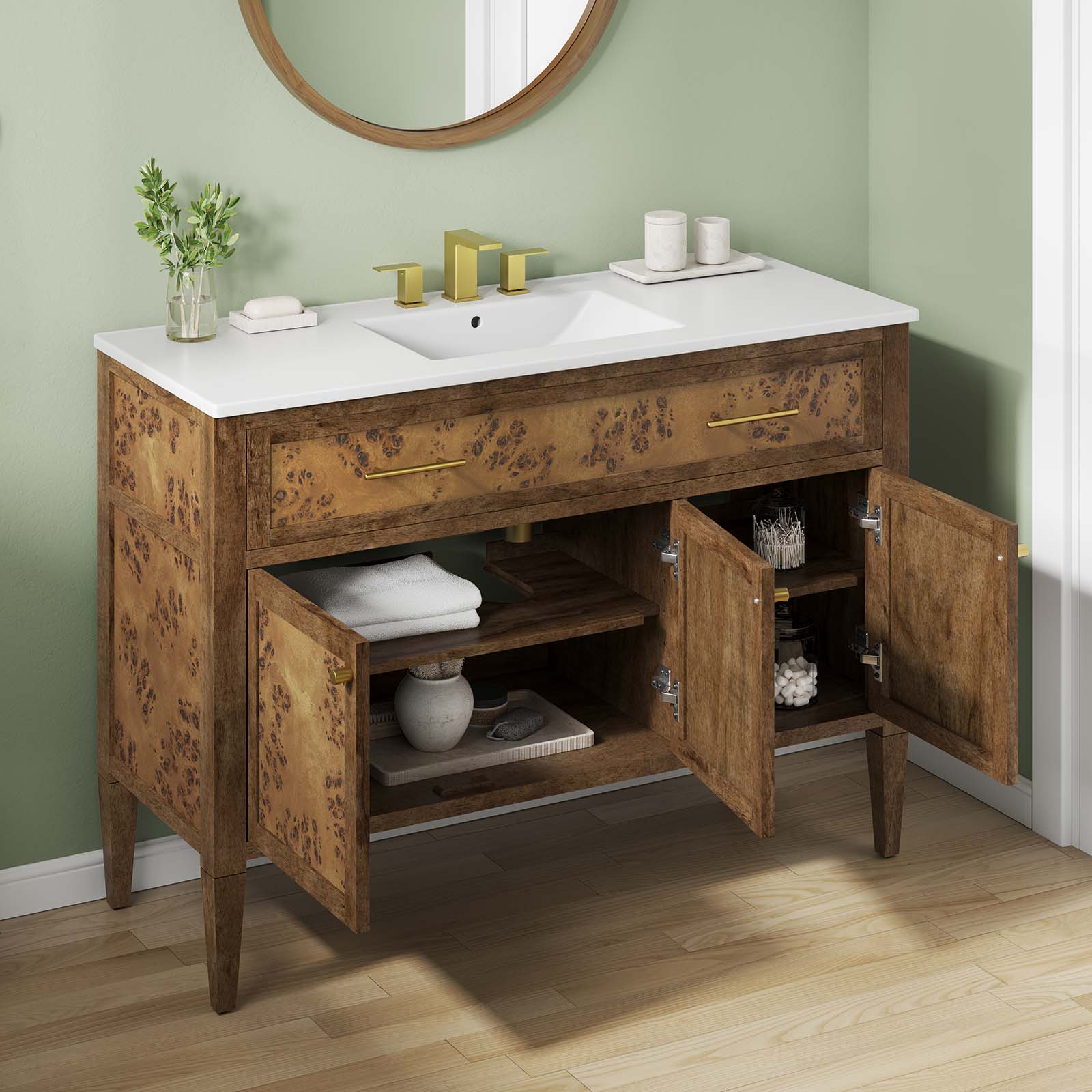 One - Elysian 48" Wood Single Sink Bathroom Vanity