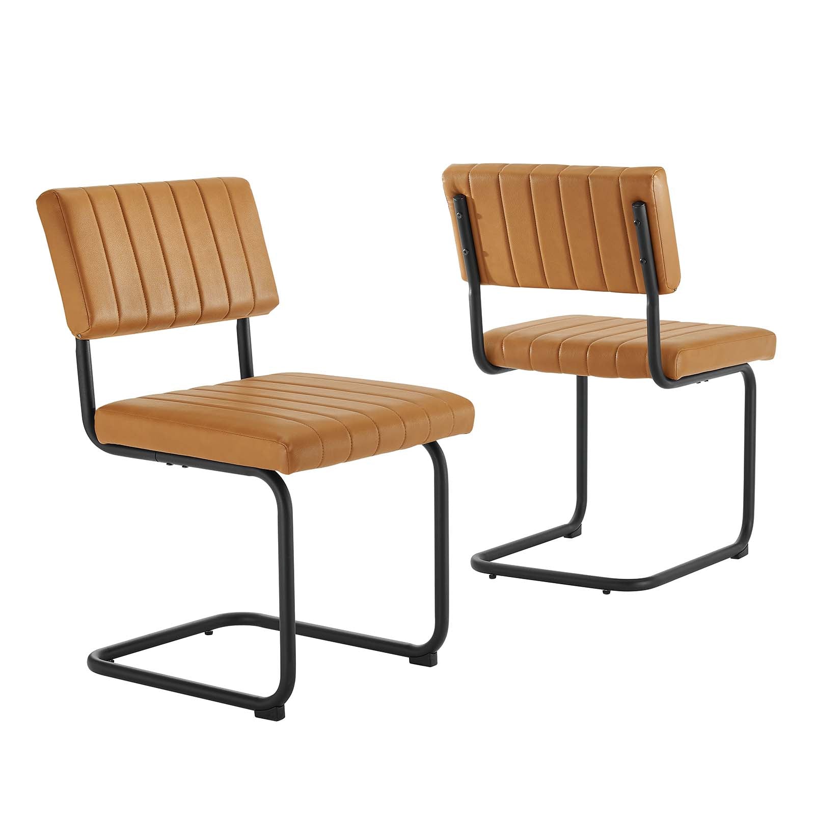 Parity Vegan Leather Dining Side Chairs - Set of 2 - East Shore Modern Home Furnishings