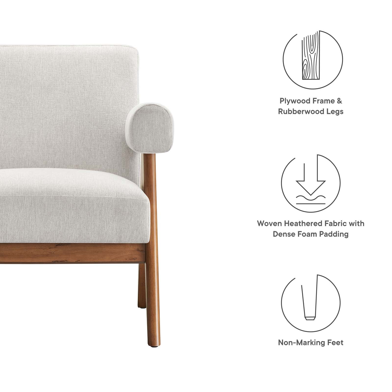 Lyra Fabric Armchair - East Shore Modern Home Furnishings
