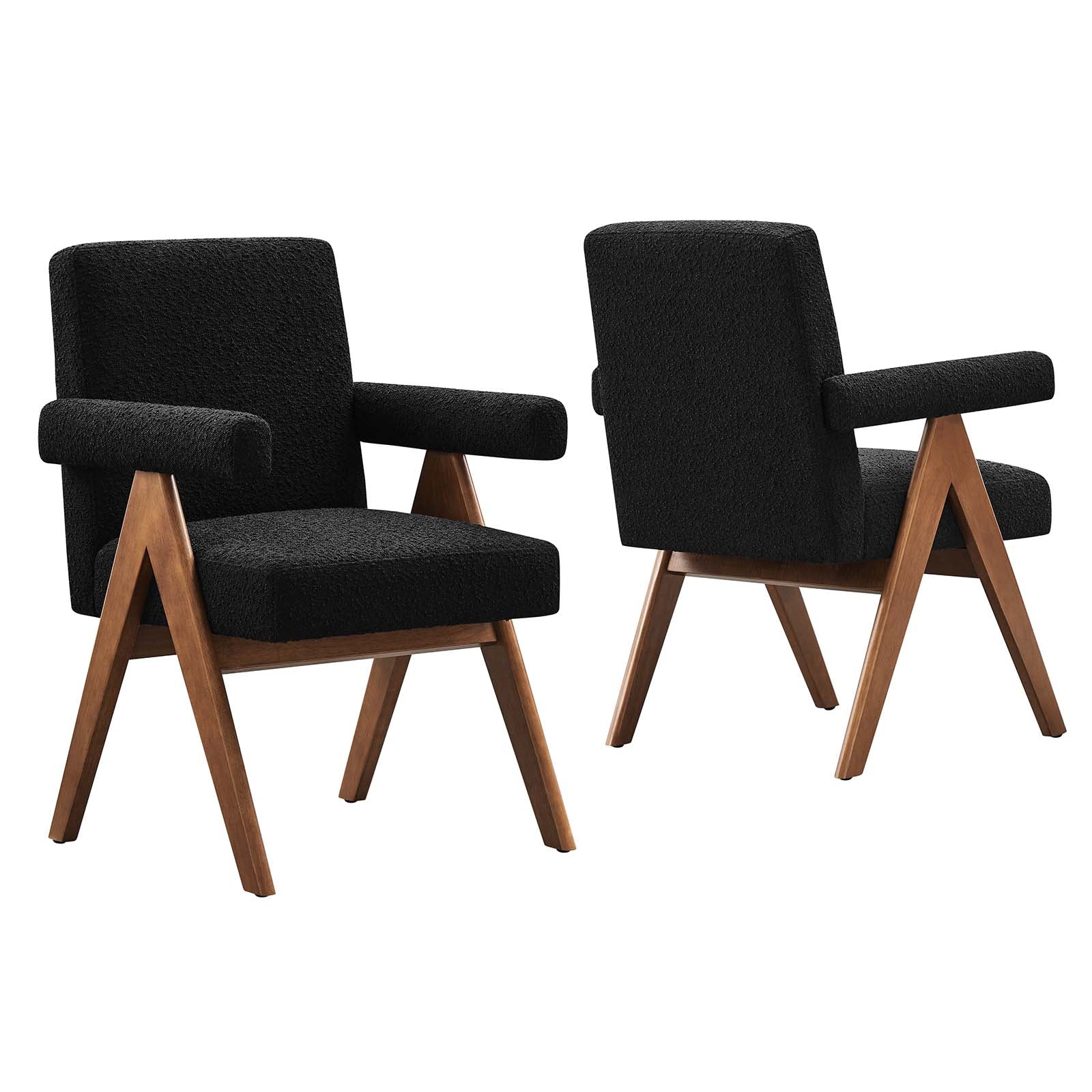 Lyra Boucle Fabric Dining Room Chair - Set of 2 - East Shore Modern Home Furnishings