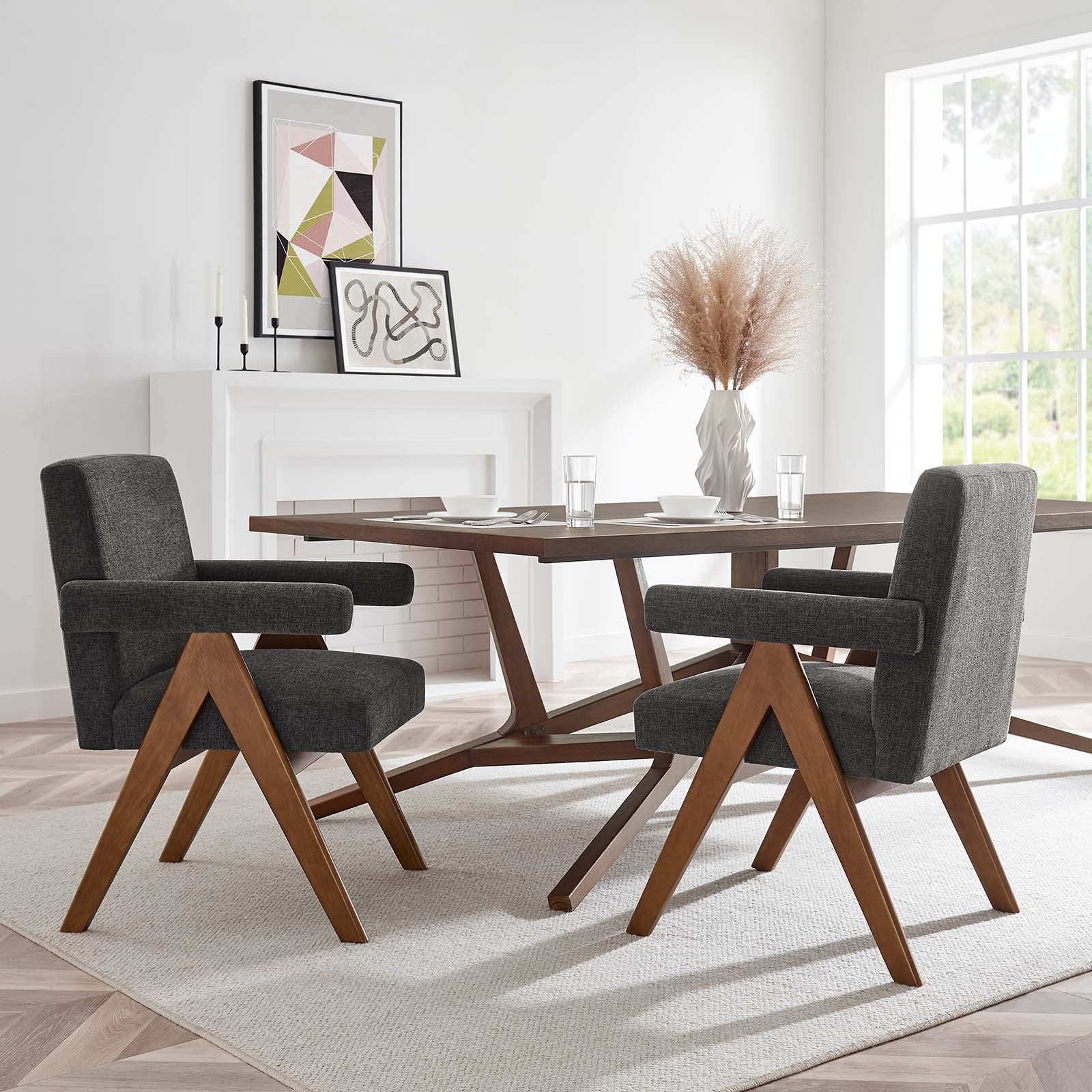 Lyra Fabric Dining Room Chair - Set of 2 - East Shore Modern Home Furnishings