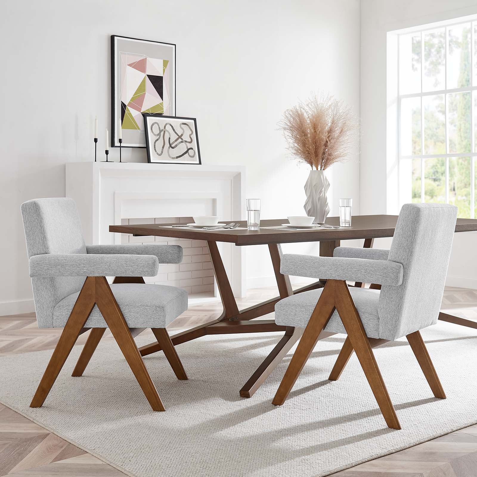 Lyra Fabric Dining Room Chair - Set of 2 - East Shore Modern Home Furnishings
