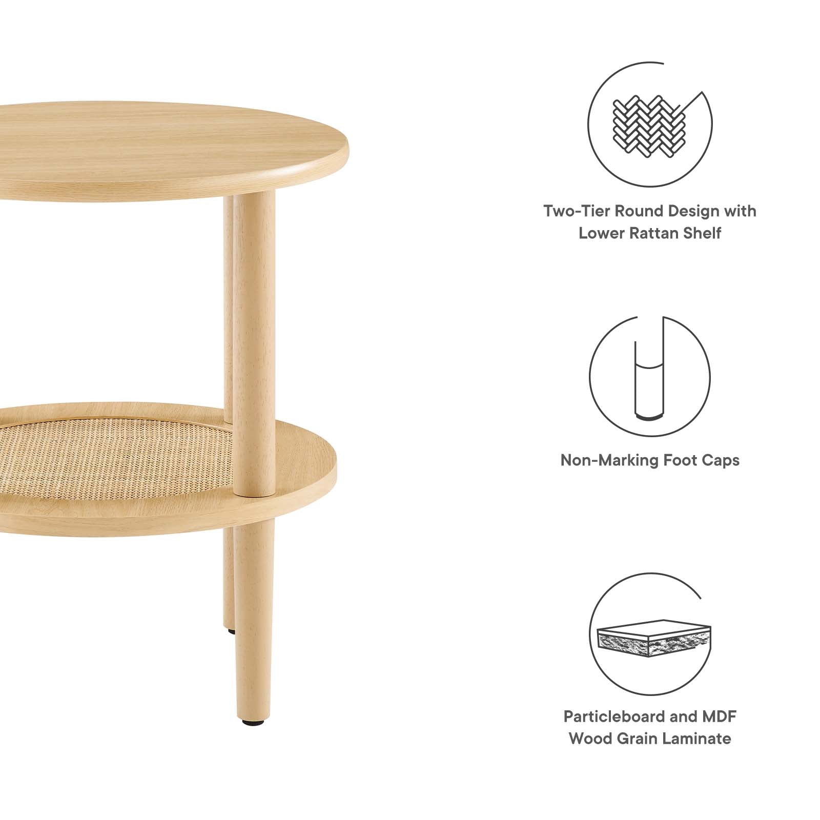 Torus Round Side Table - East Shore Modern Home Furnishings