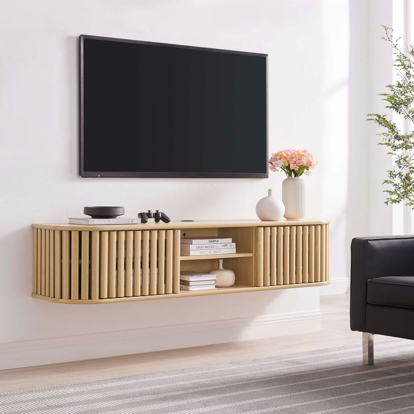 Fortitude 63" Wall-Mounted TV Stand - East Shore Modern Home Furnishings