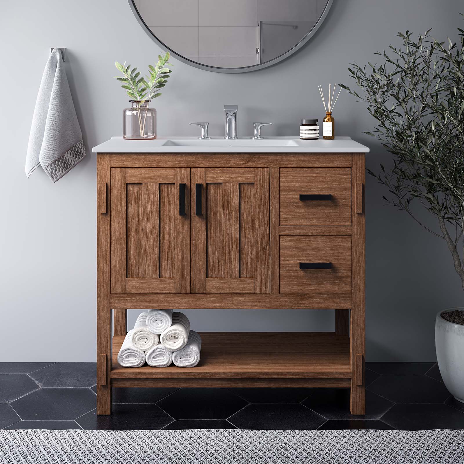 Ashlyn 36” Wood Bathroom Vanity - East Shore Modern Home Furnishings