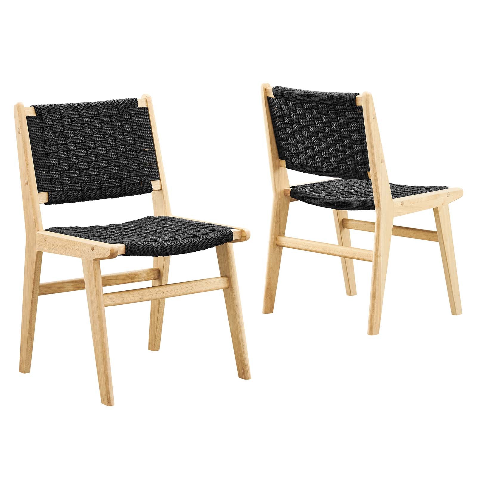 Saoirse Woven Rope Wood Dining Side Chair - Set of 2 - East Shore Modern Home Furnishings