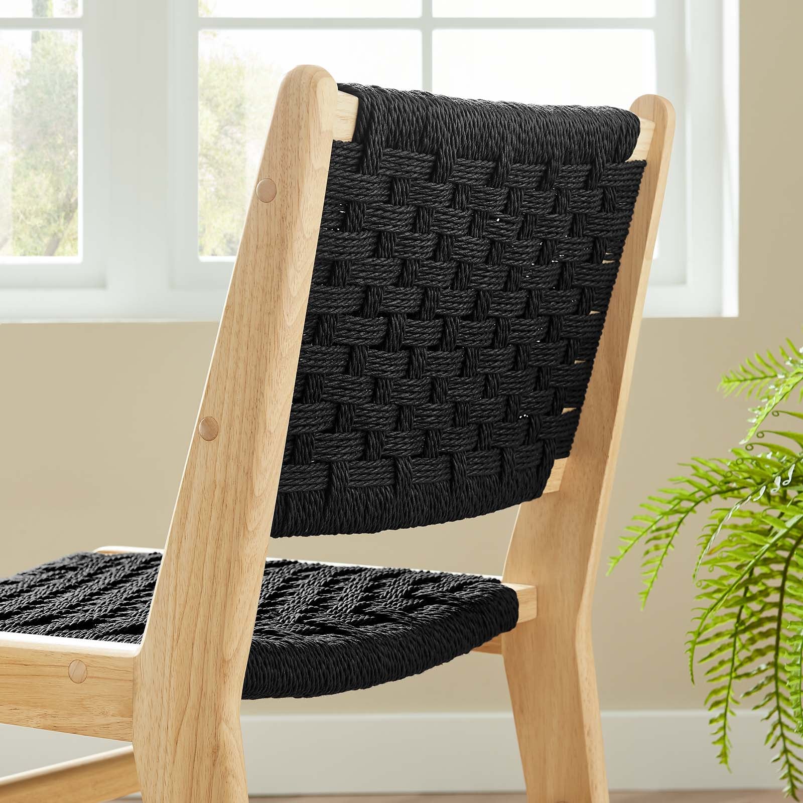 Saoirse Woven Rope Wood Dining Side Chair - Set of 2 - East Shore Modern Home Furnishings