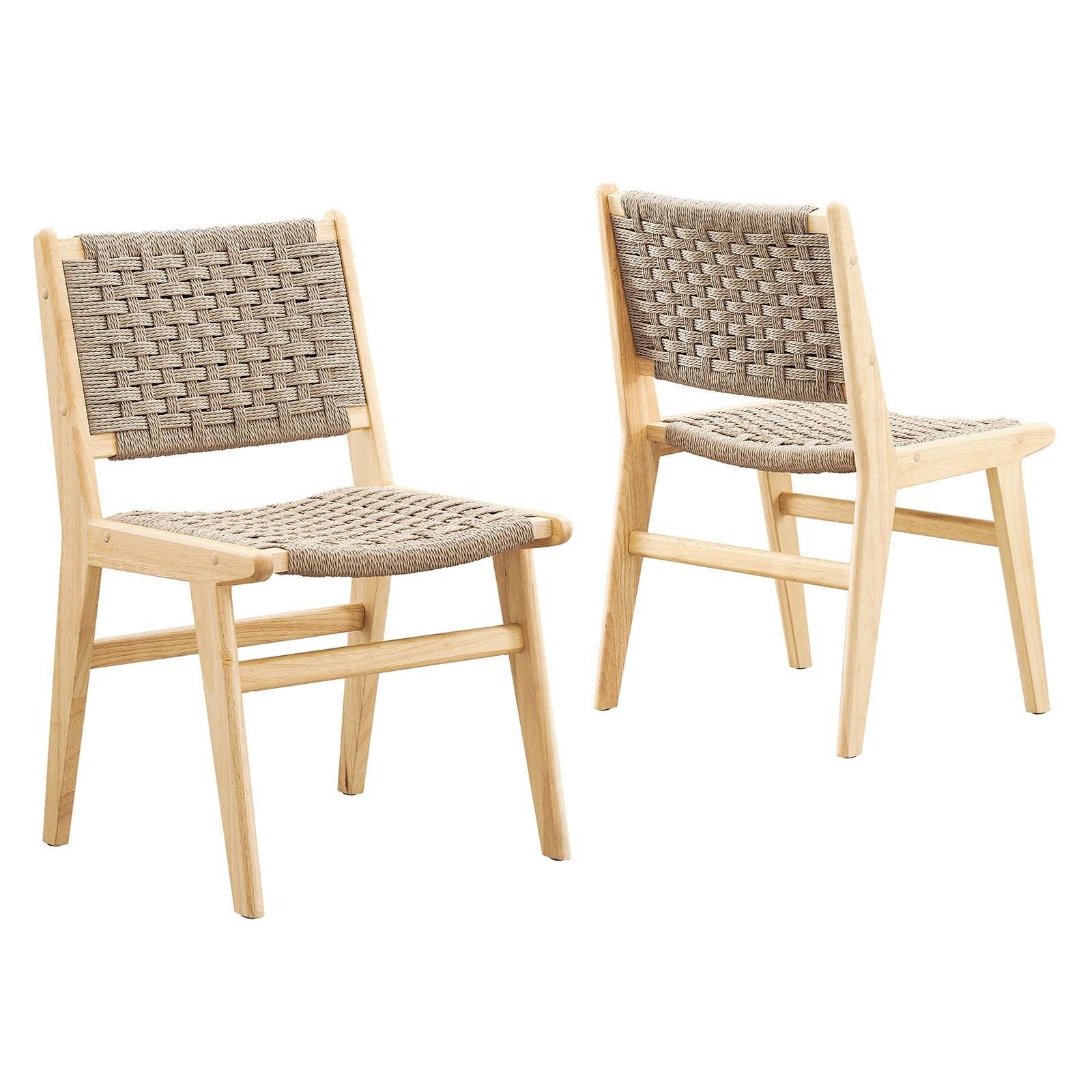 Saoirse Woven Rope Wood Dining Side Chair - Set of 2 - East Shore Modern Home Furnishings
