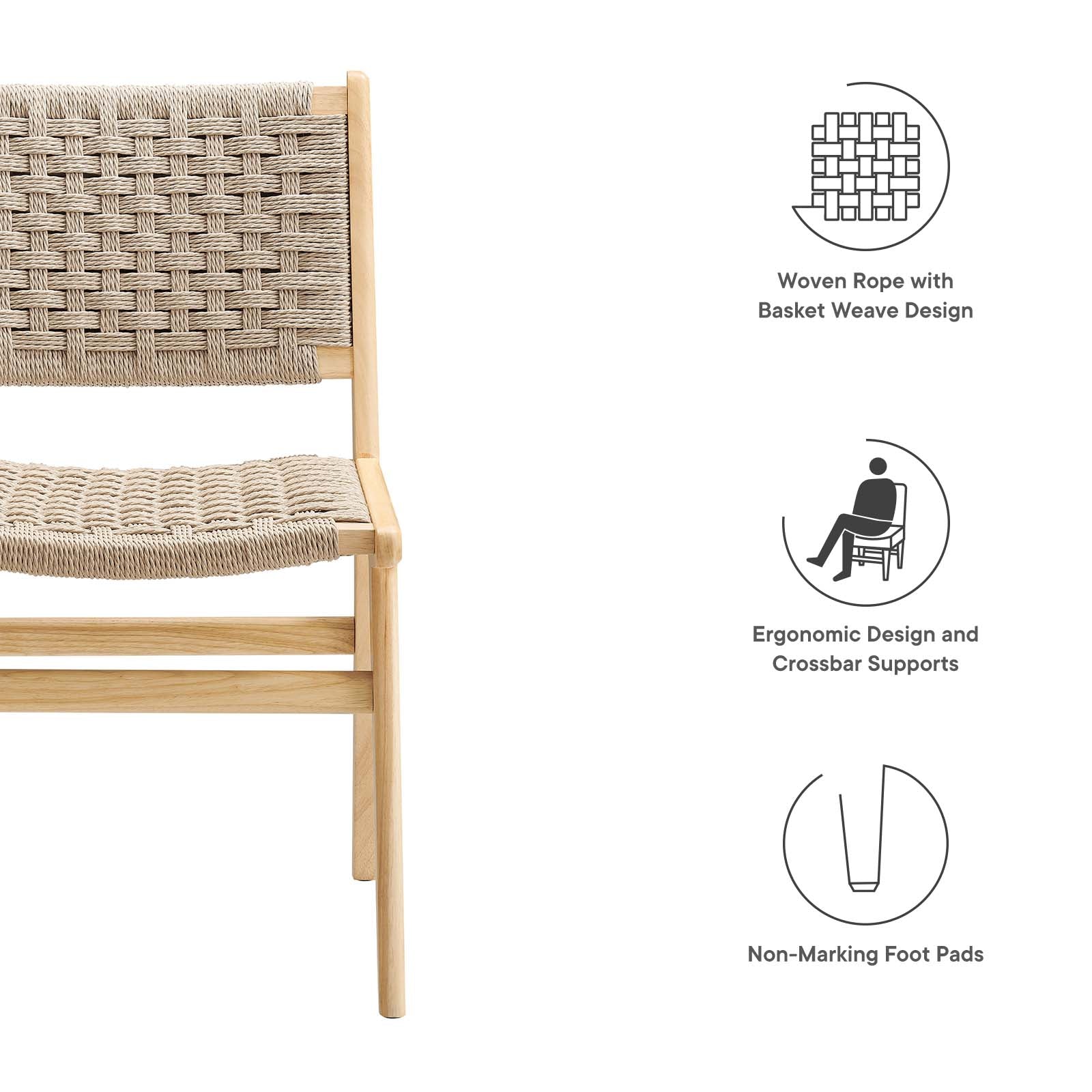 Saoirse Woven Rope Wood Dining Side Chair - Set of 2 - East Shore Modern Home Furnishings