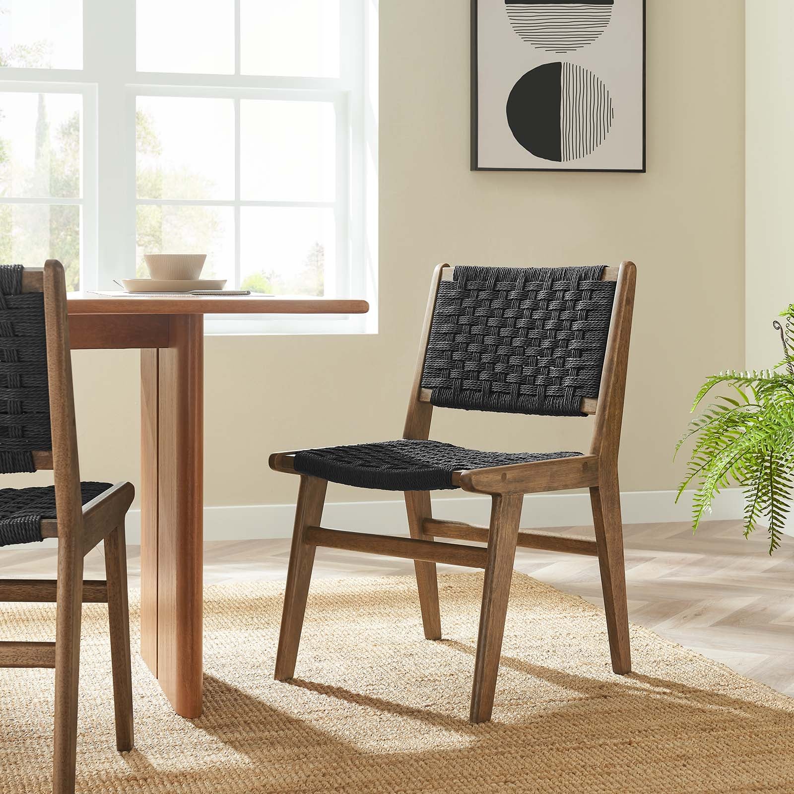 Saoirse Woven Rope Wood Dining Side Chair - Set of 2 - East Shore Modern Home Furnishings