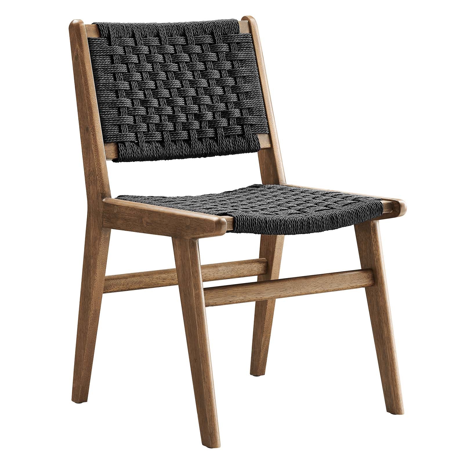 Saorise Woven Rope Wood Dining Side Chair - Set of 2
