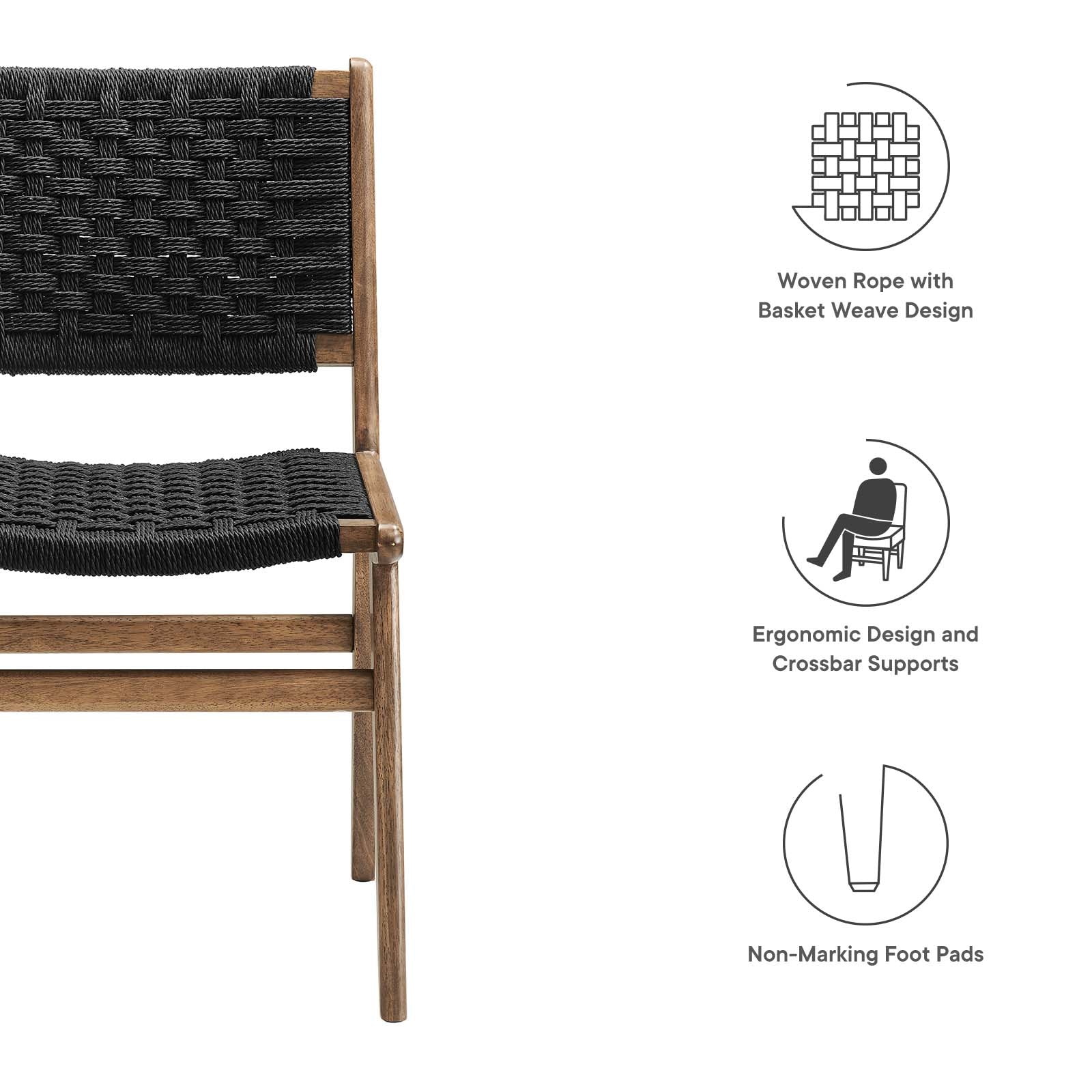 Saoirse Woven Rope Wood Dining Side Chair - Set of 2 - East Shore Modern Home Furnishings