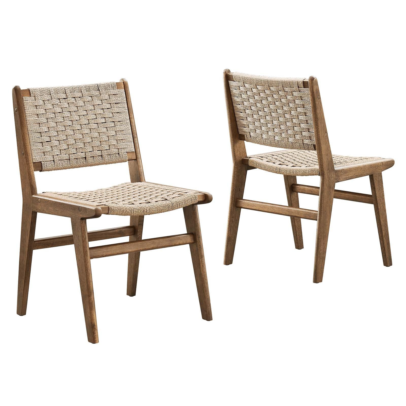 Saoirse Woven Rope Wood Dining Side Chair - Set of 2 - East Shore Modern Home Furnishings