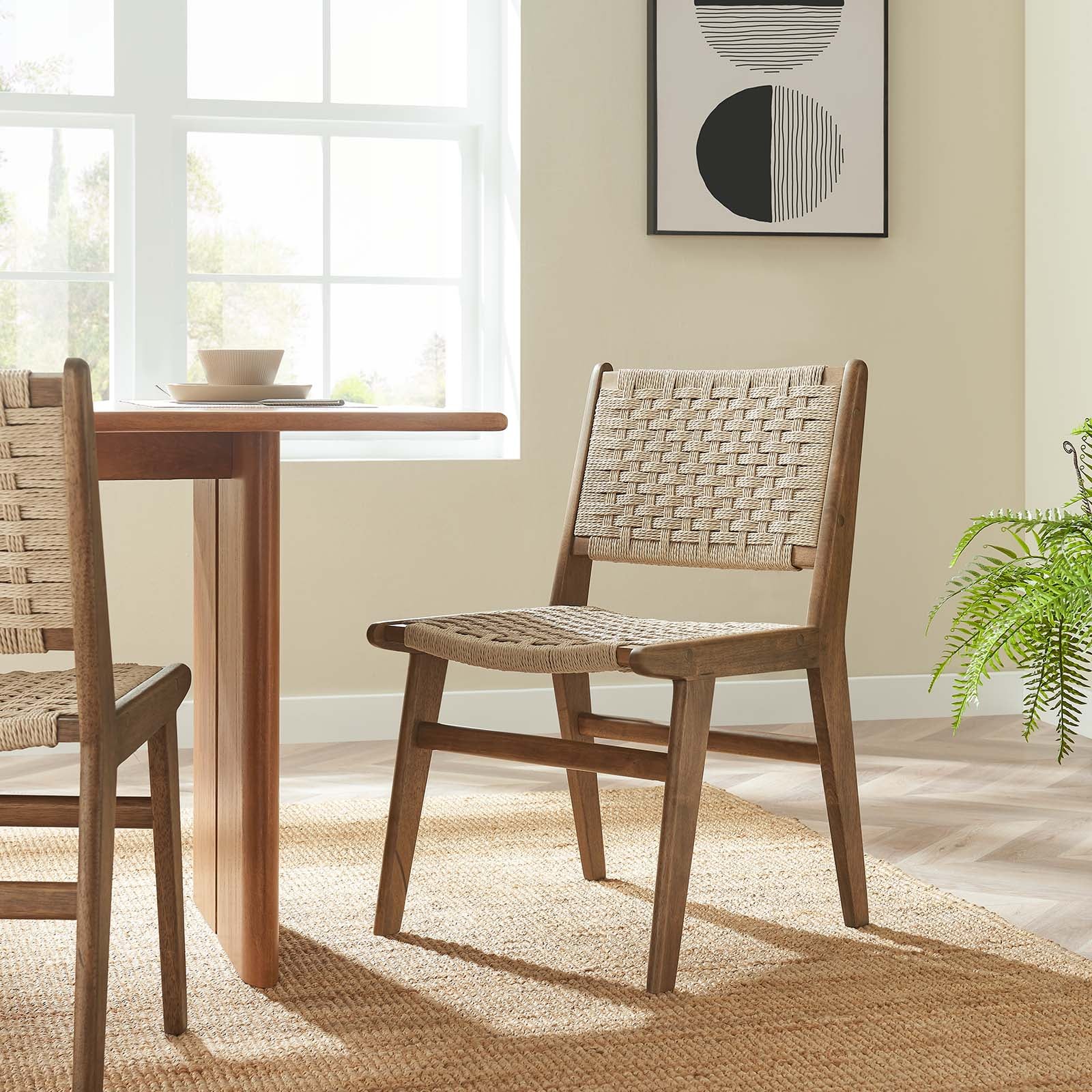 Saoirse Woven Rope Wood Dining Side Chair - Set of 2 - East Shore Modern Home Furnishings